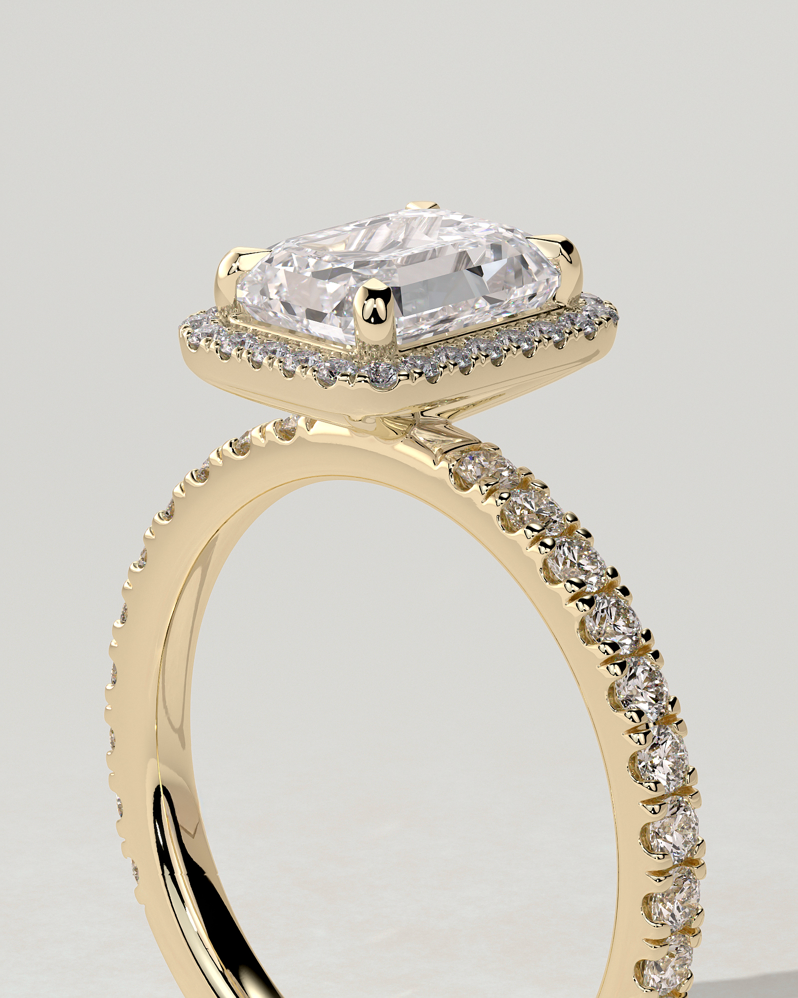 Analyce Halo Emerald Ring