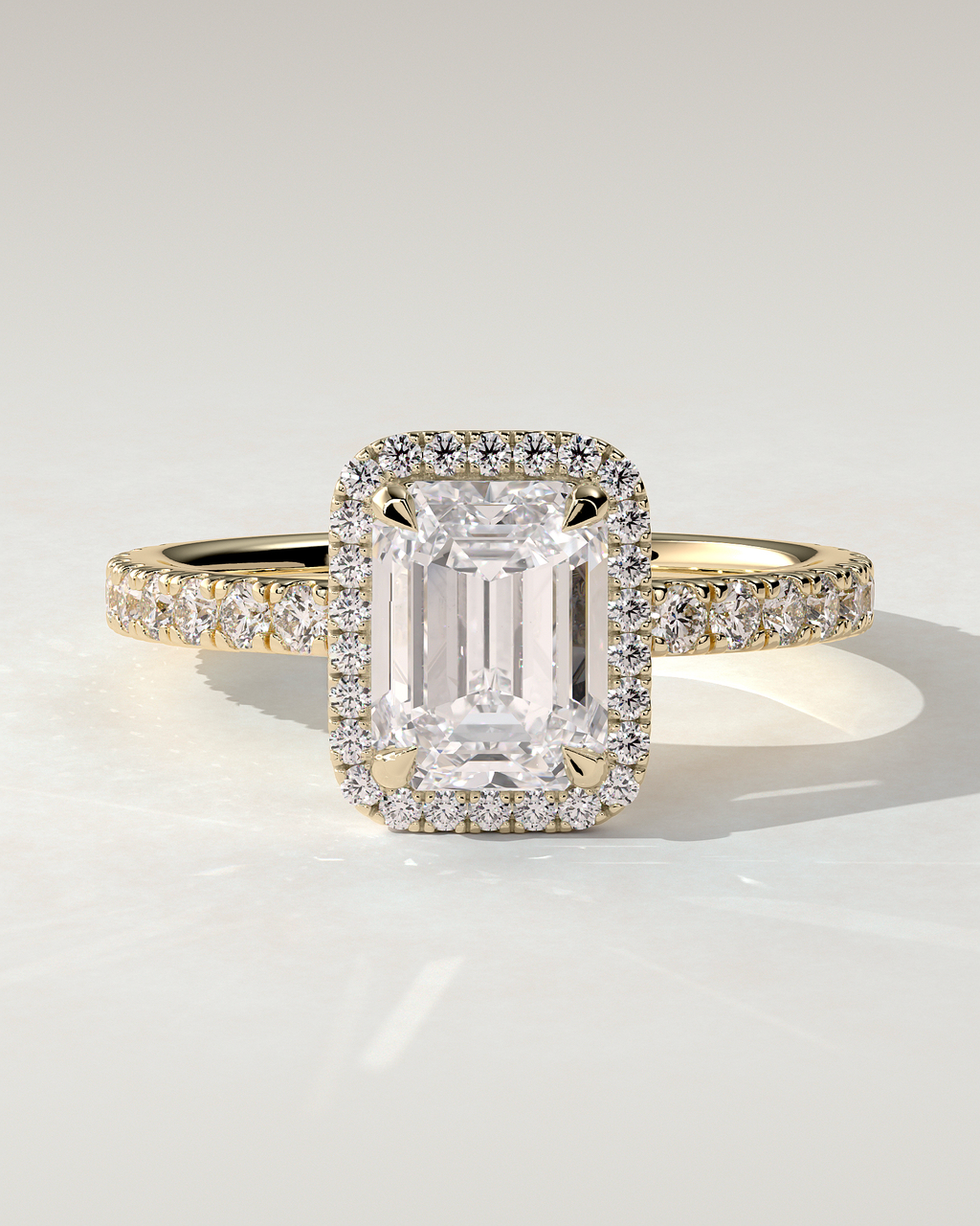 Analyce Halo Emerald Ring