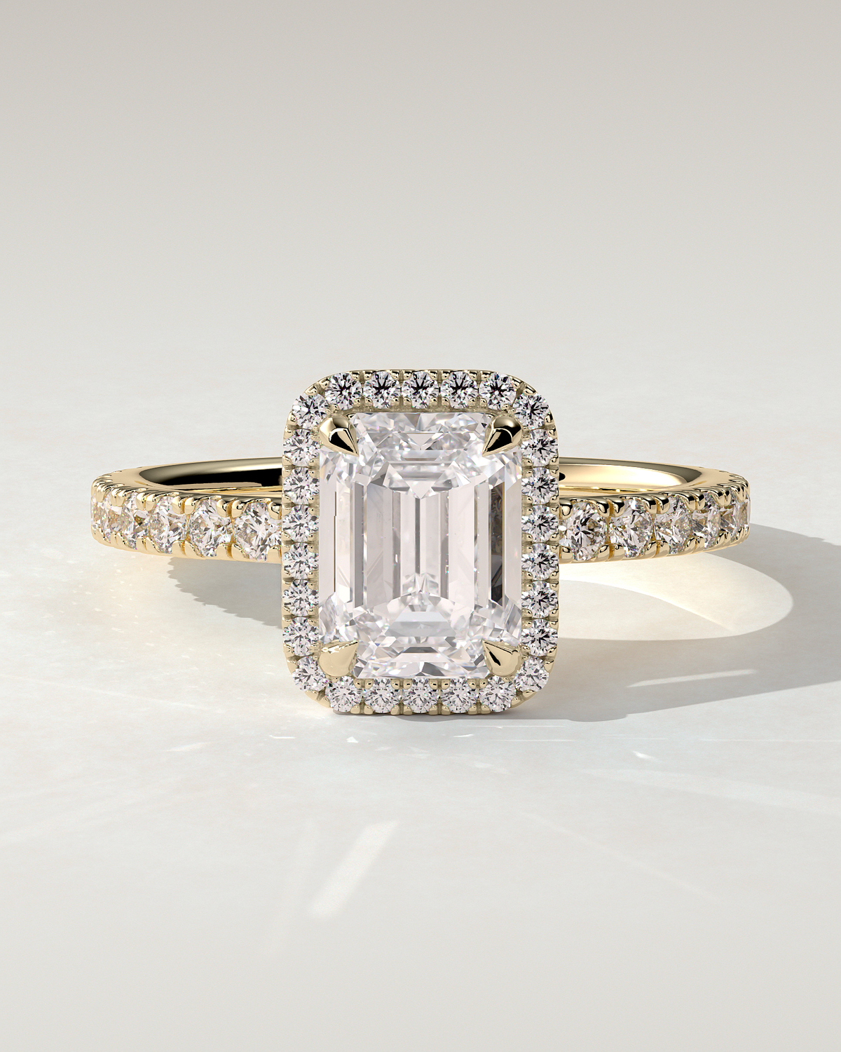 Analyce Halo Emerald Ring