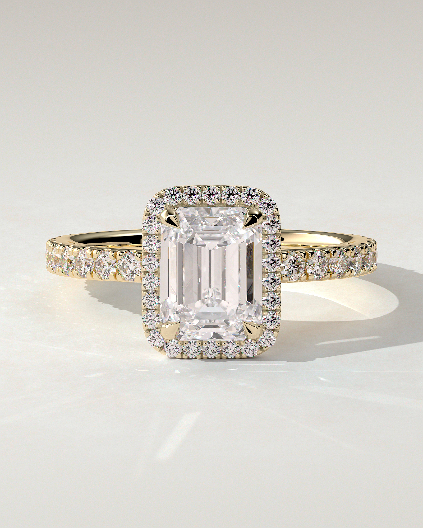Analyce Halo Emerald Ring