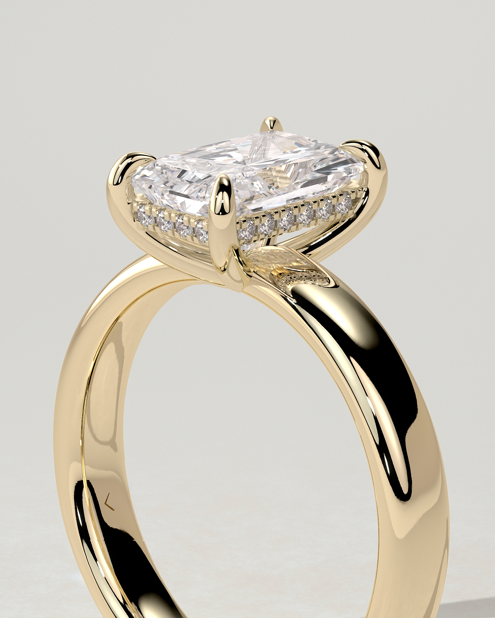 Angelina Solitaire Radiant Ring