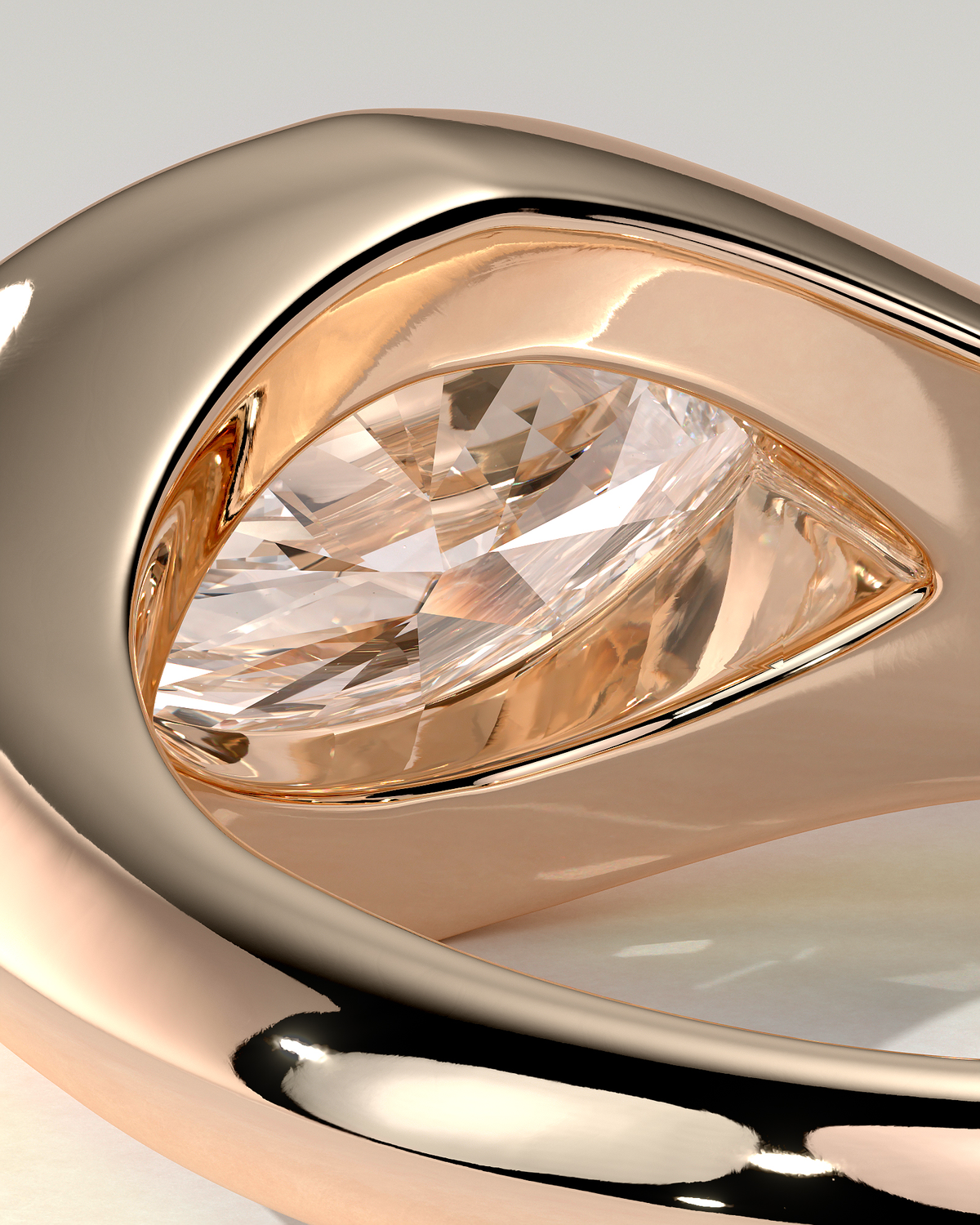 Angie Bezel Marquise Ring