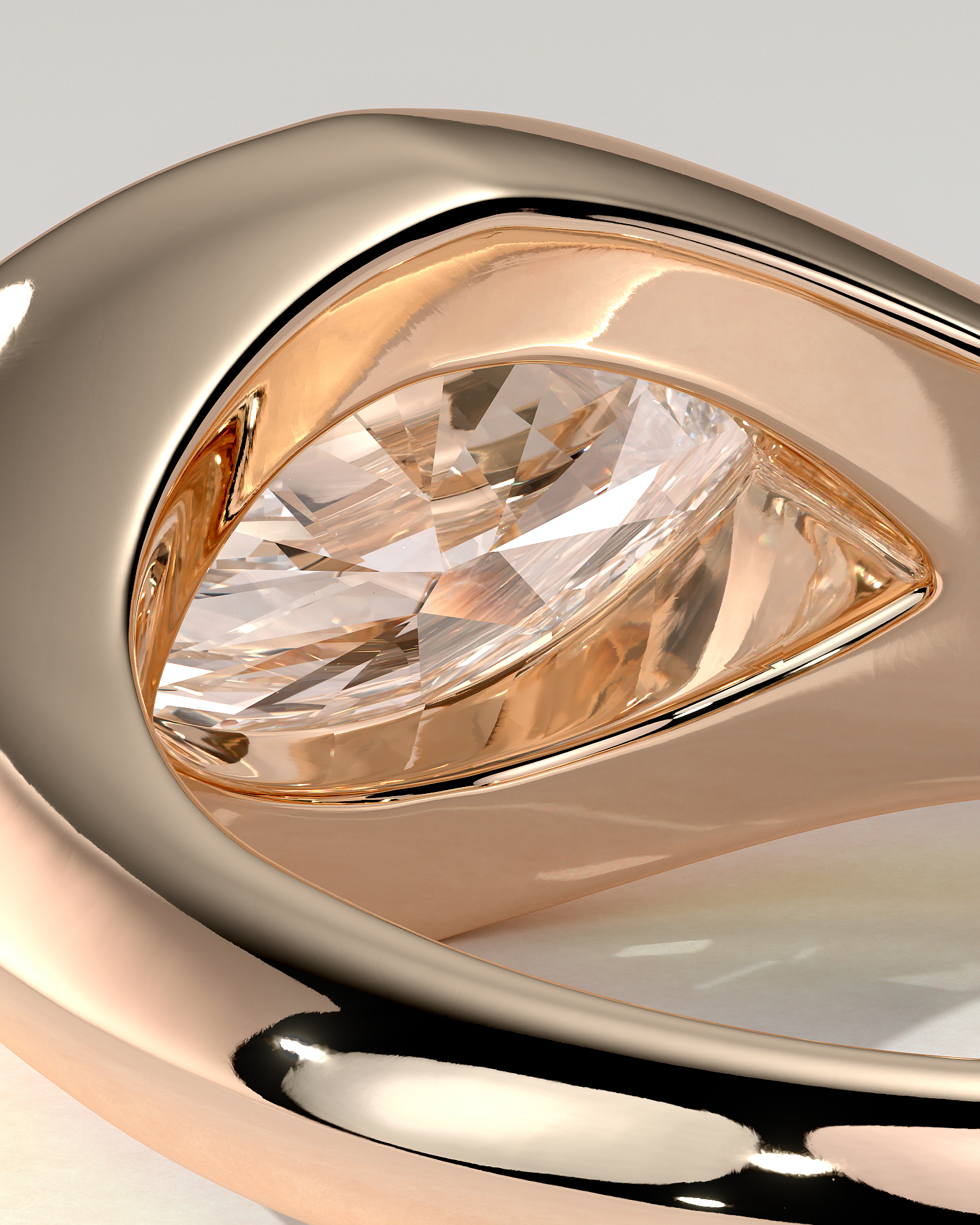 Angie Bezel Marquise Ring