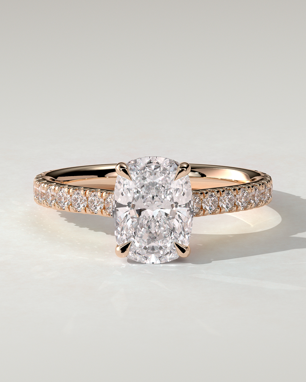 Annika Solitaire Cushion Ring
