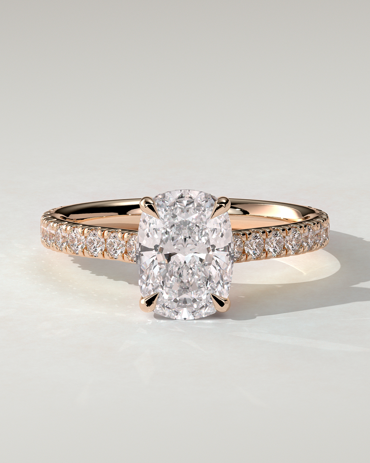 Annika Solitaire Cushion Ring