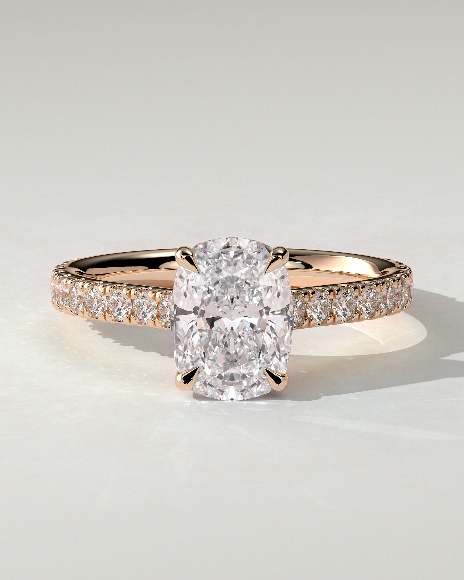 Annika Solitaire Cushion Ring