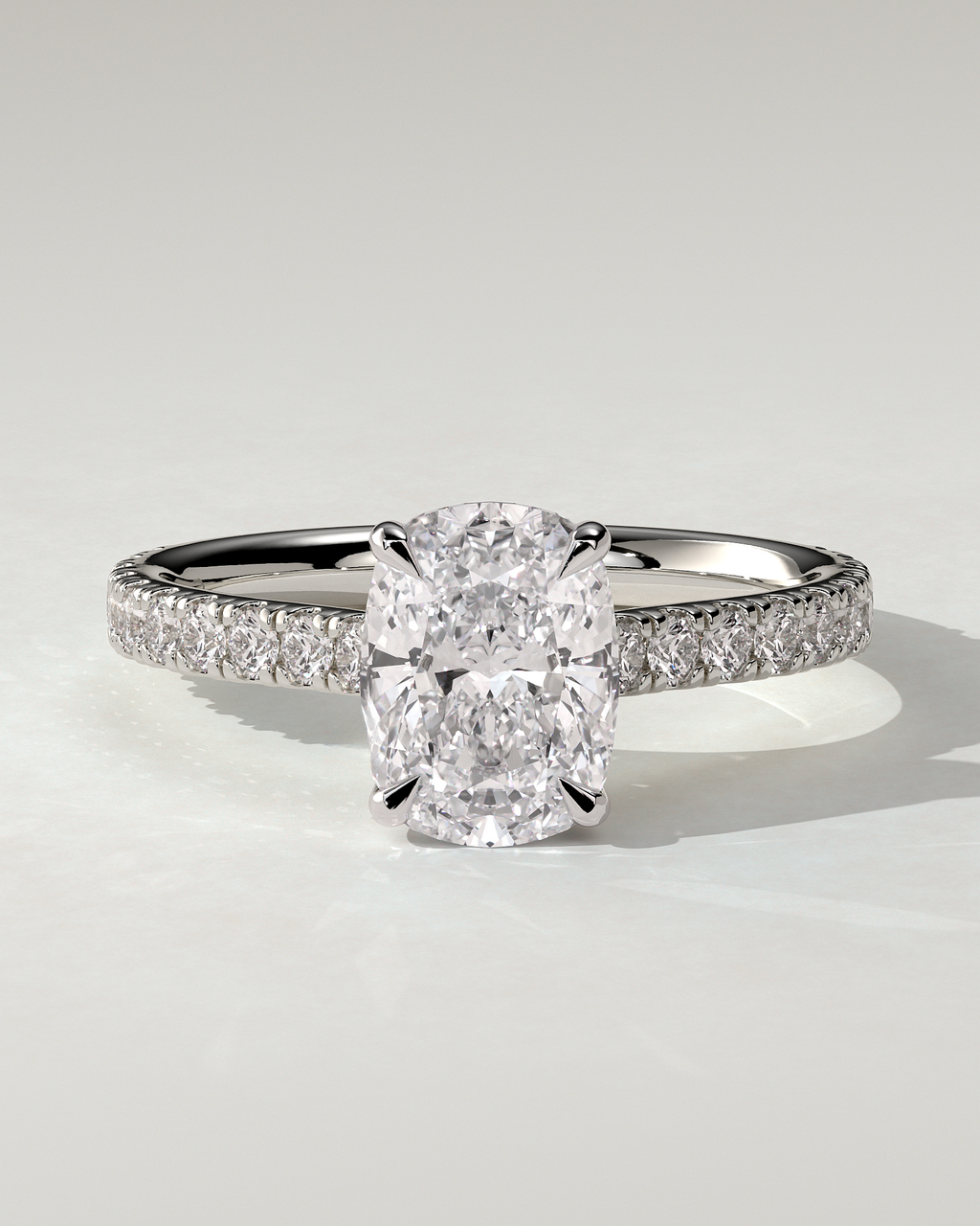 Annika Solitaire Cushion Ring