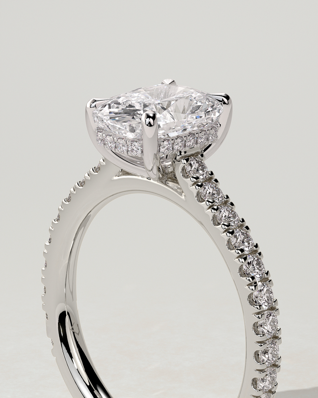 Annika Solitaire Cushion Ring