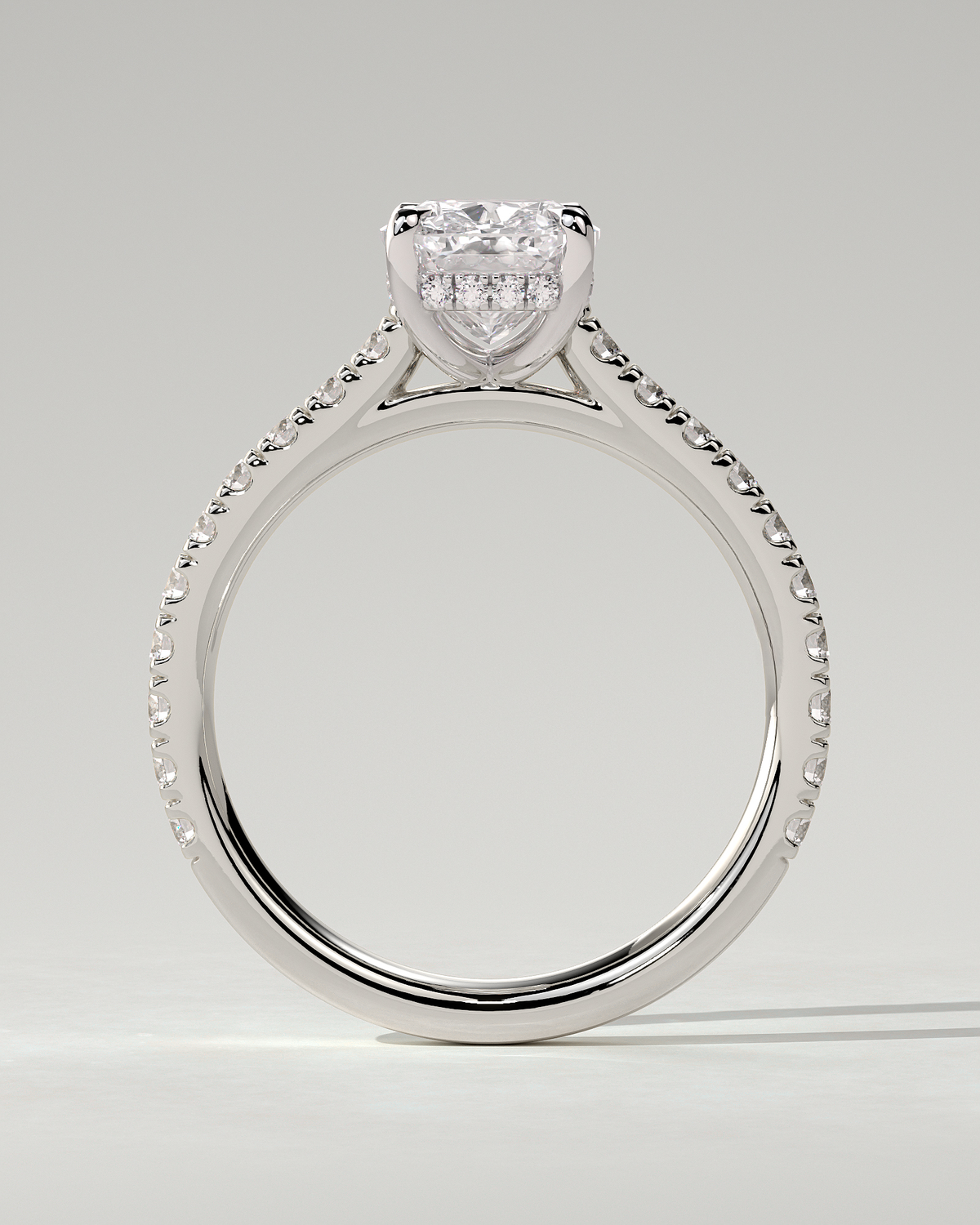 Annika Solitaire Cushion Ring