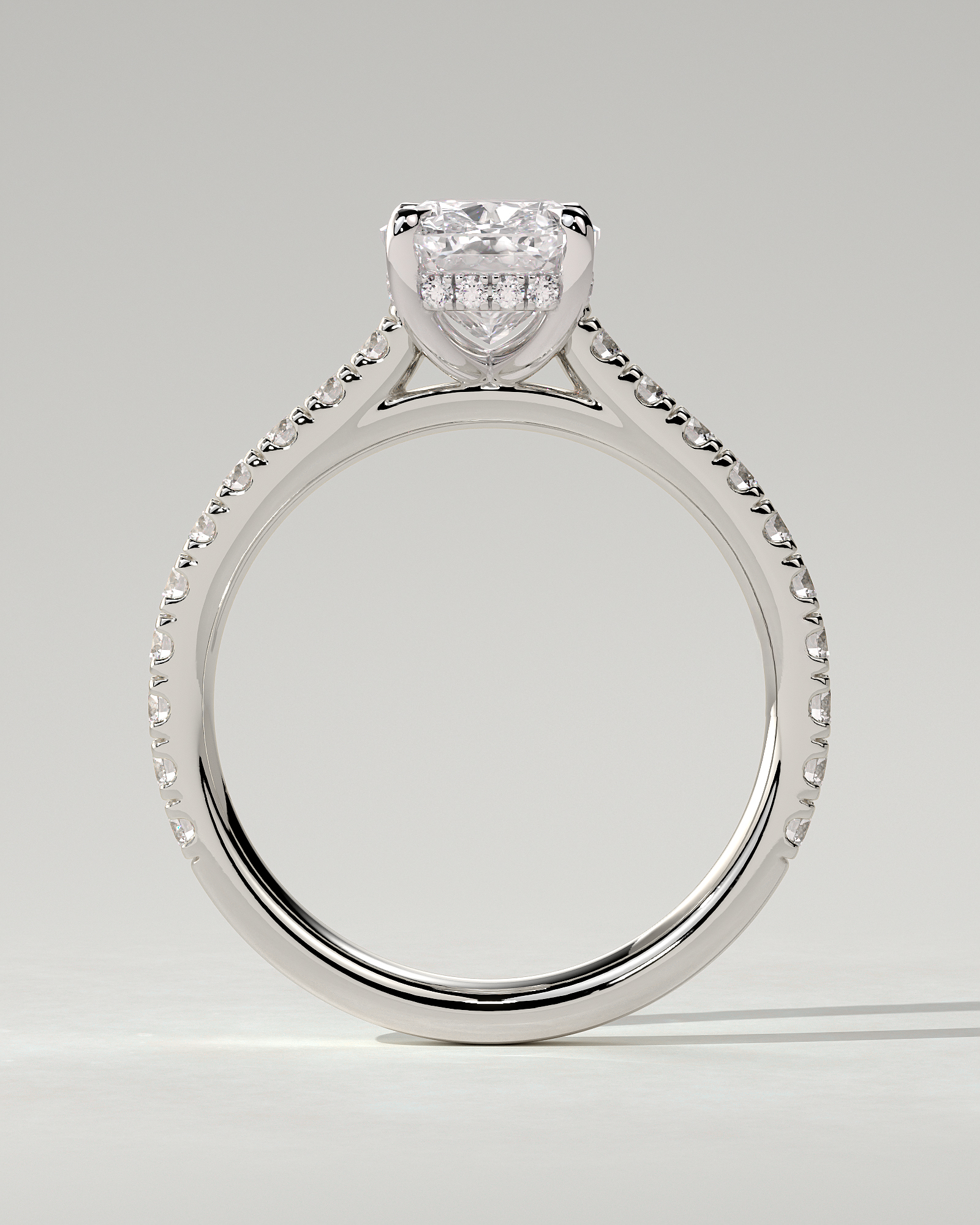 Annika Solitaire Cushion Ring