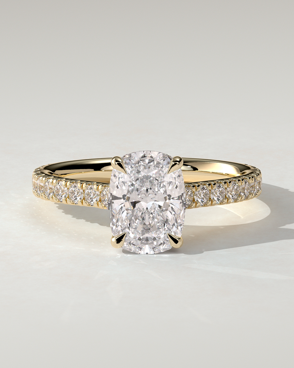 Annika Solitaire Cushion Ring