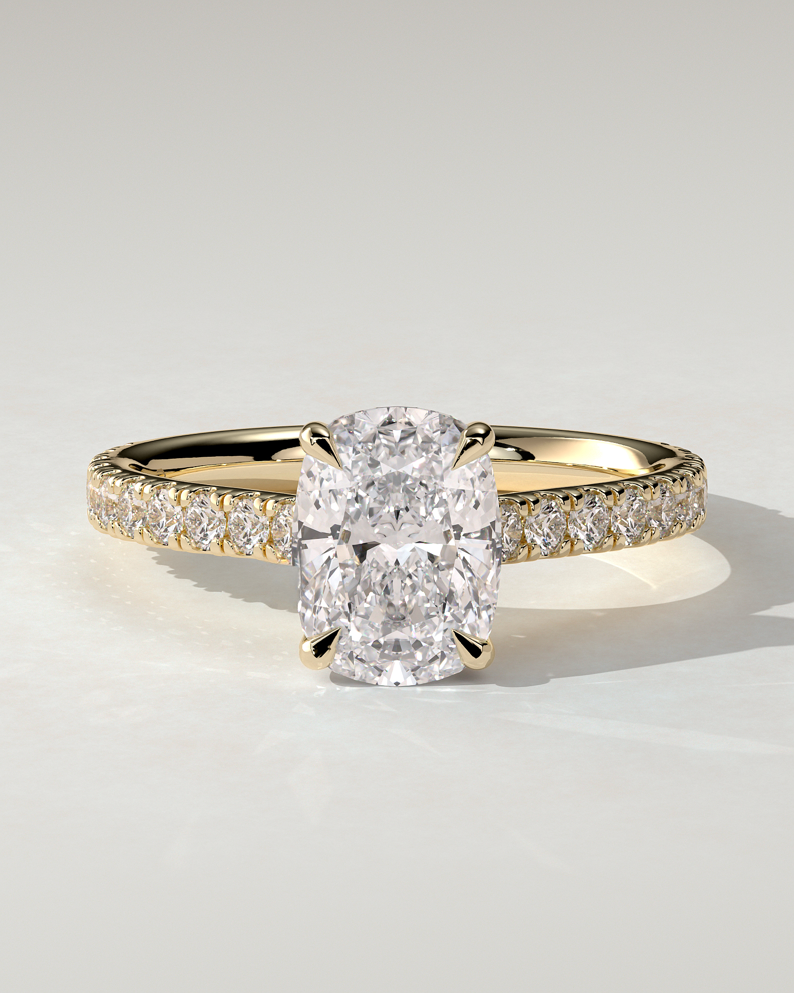 Annika Solitaire Cushion Ring