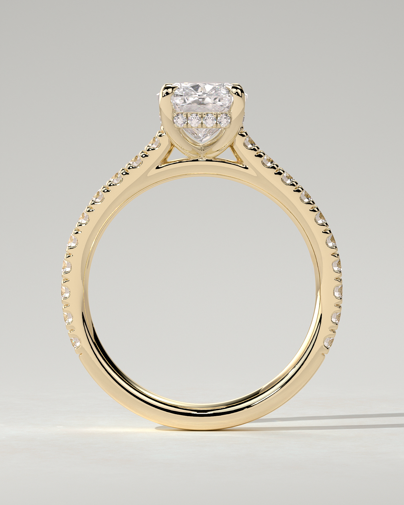 Annika Solitaire Cushion Ring