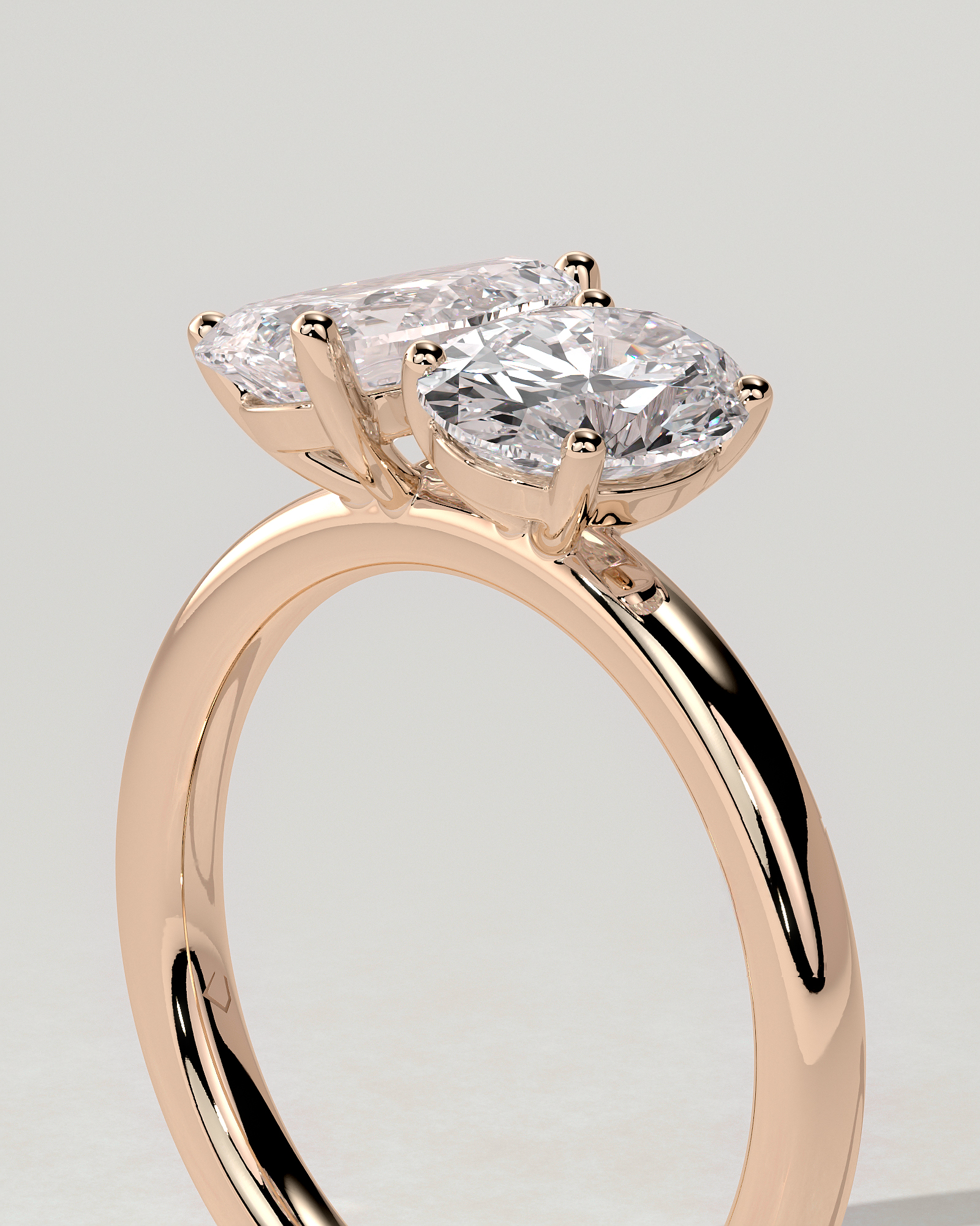 April Toi Et Moi Pear Ring