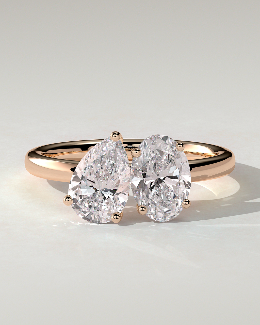 April Toi Et Moi Pear Ring