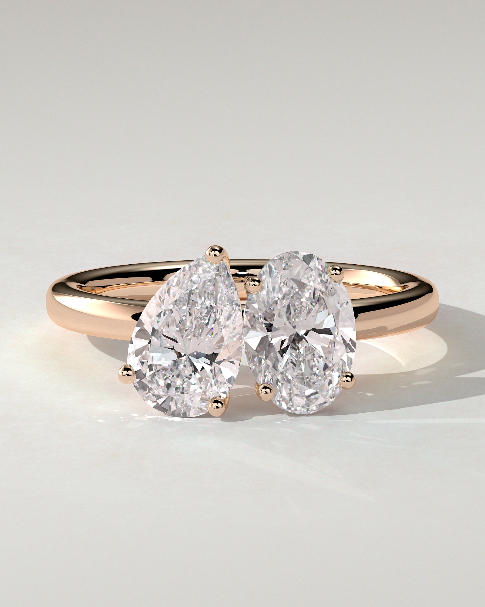 April Toi Et Moi Pear Ring