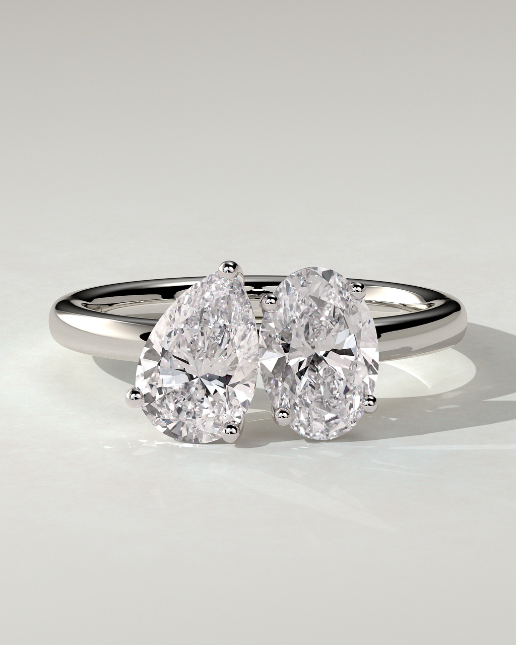 April Toi Et Moi Pear Ring