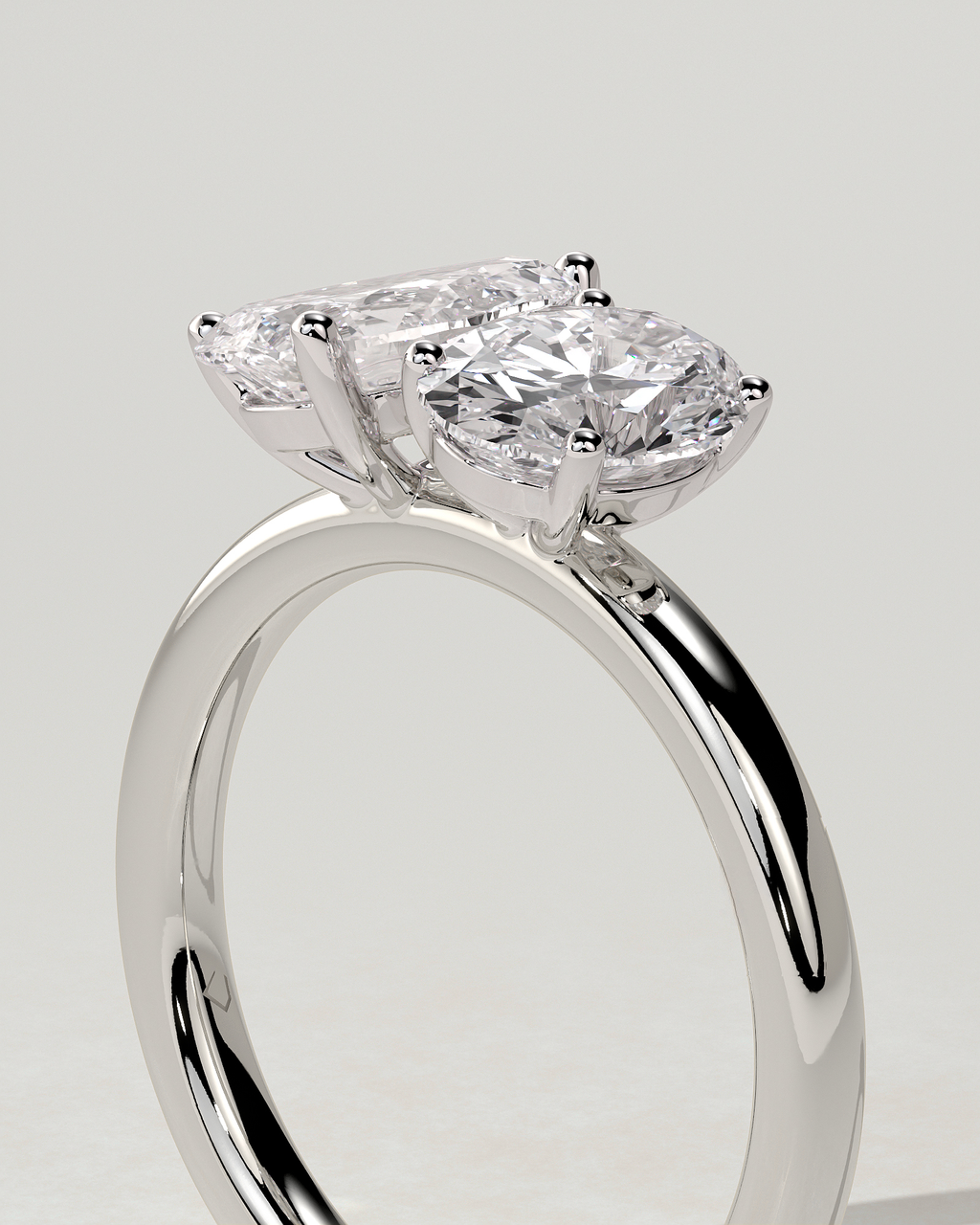 April Toi Et Moi Pear Ring