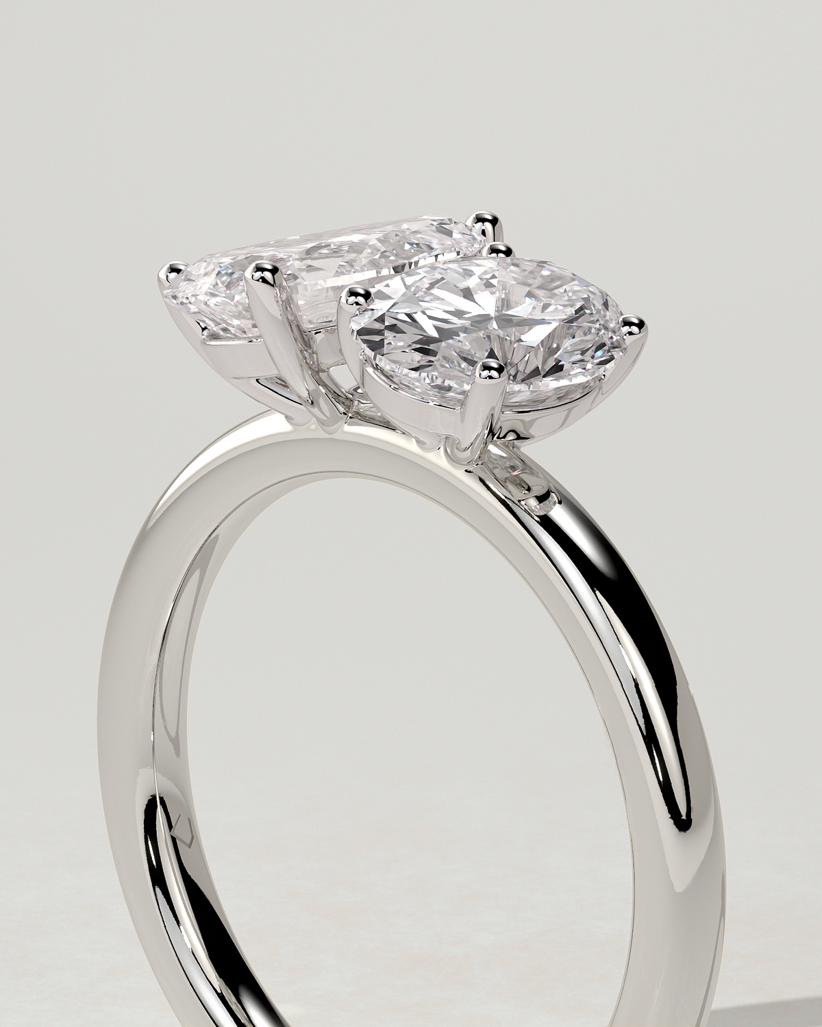 April Toi Et Moi Pear Ring