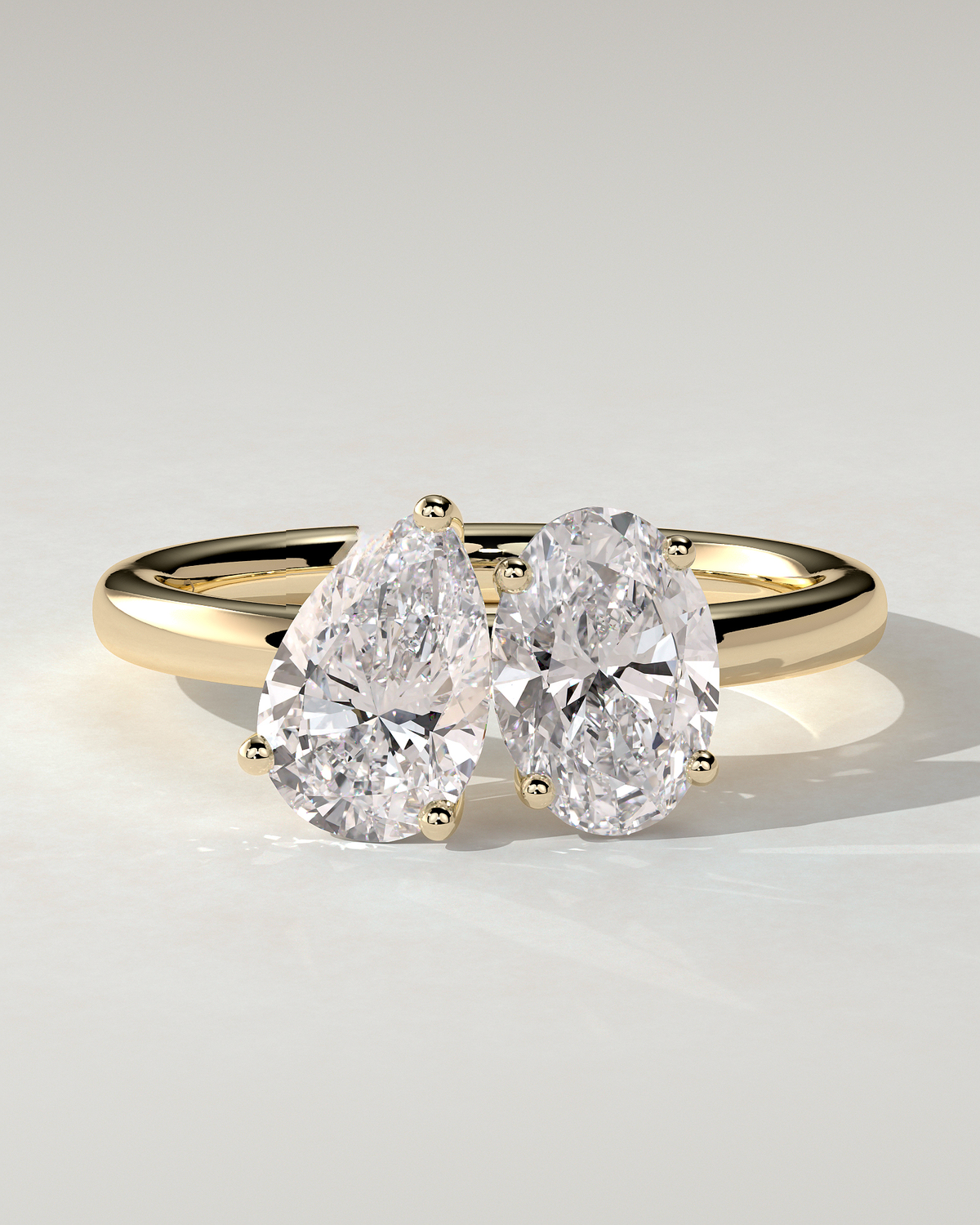 April Toi Et Moi Pear Ring