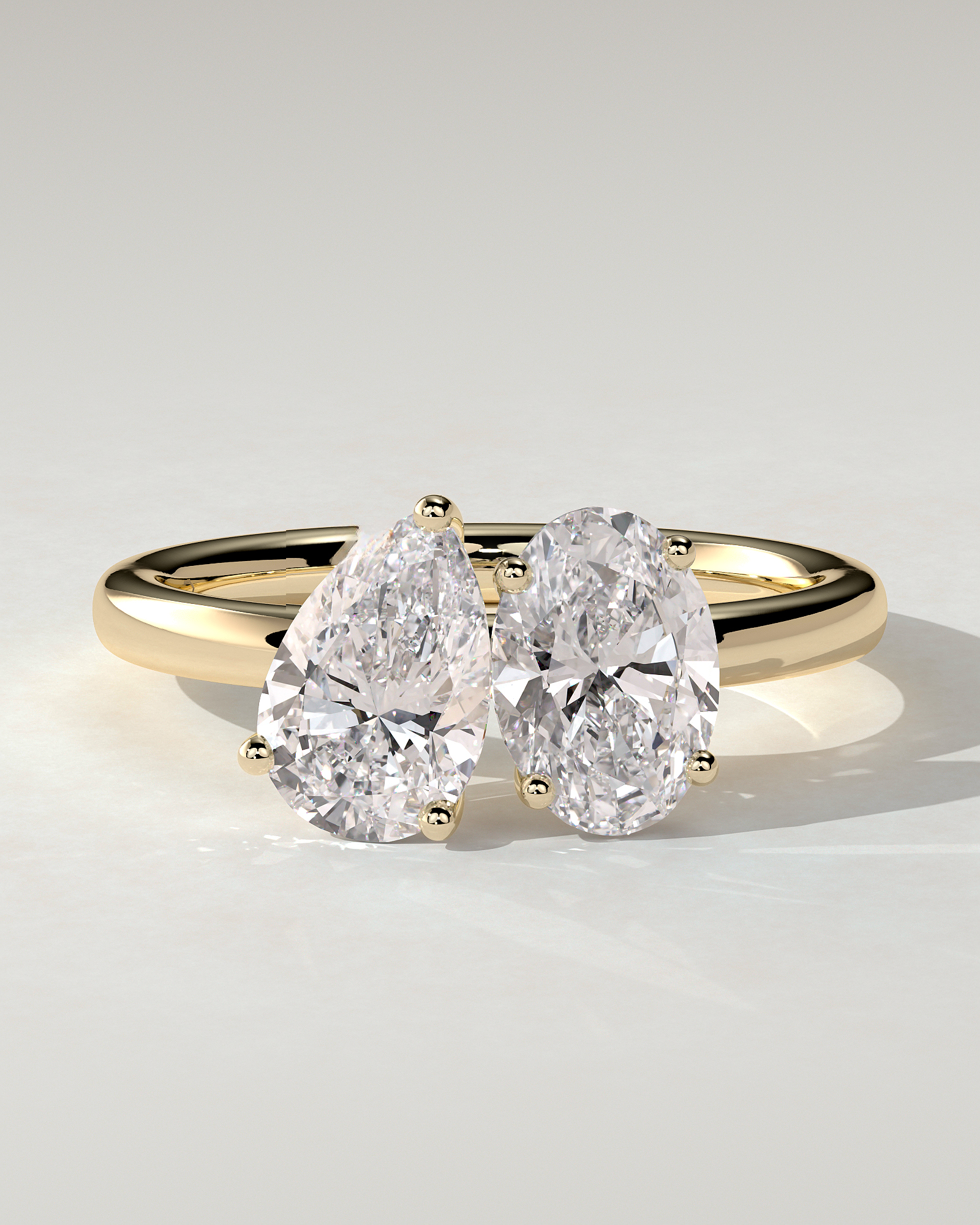 April Toi Et Moi Pear Ring