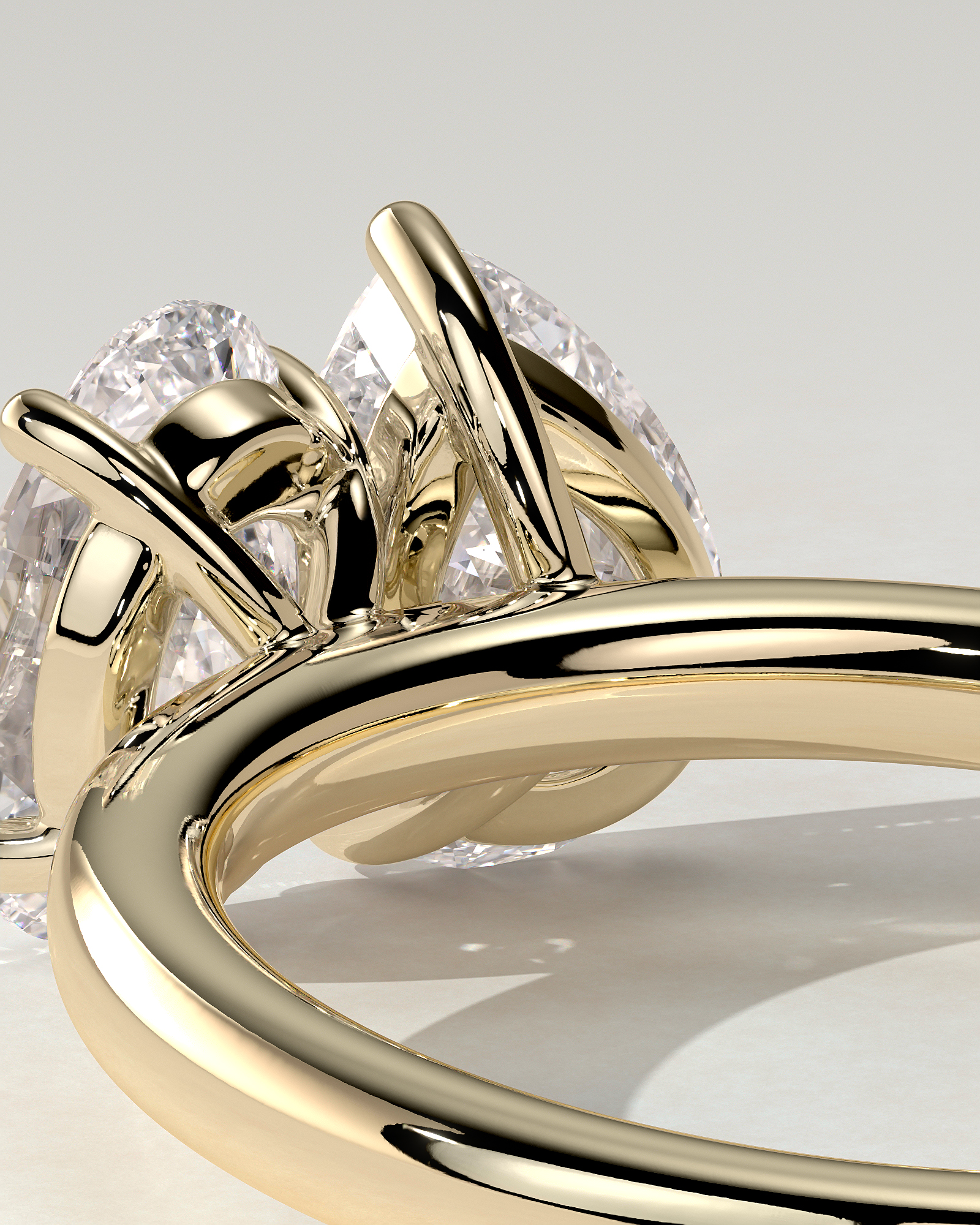 April Toi Et Moi Pear Ring