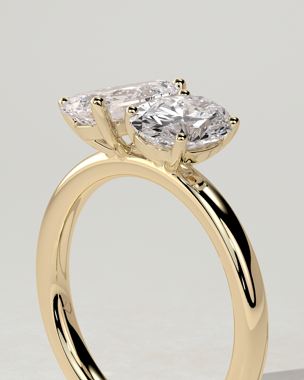 April Toi Et Moi Pear Ring