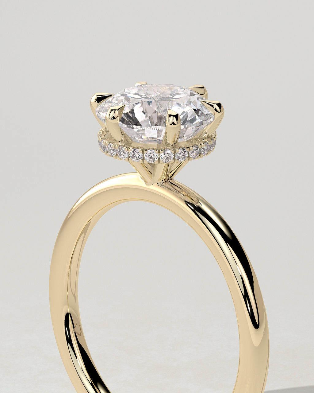 Aria Solitaire Round Ring