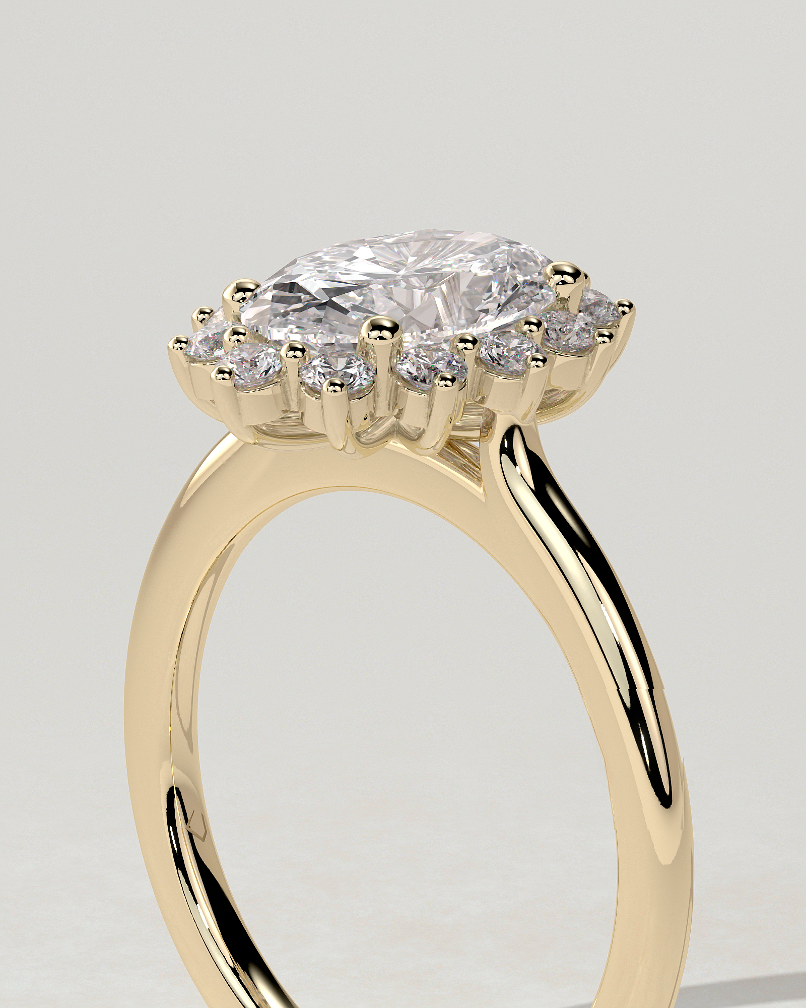 Arielle Halo Oval Ring