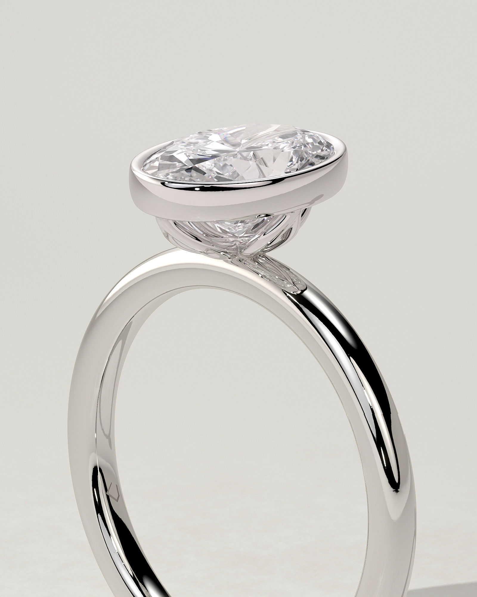 Armani Bezel Round Ring