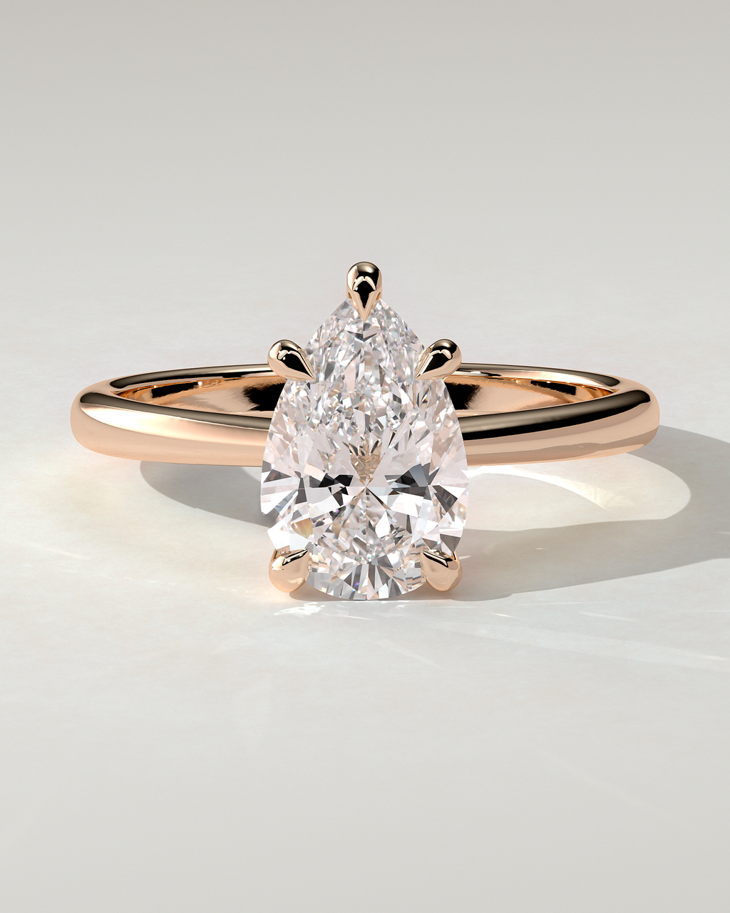 Aspen Solitaire Pear Ring