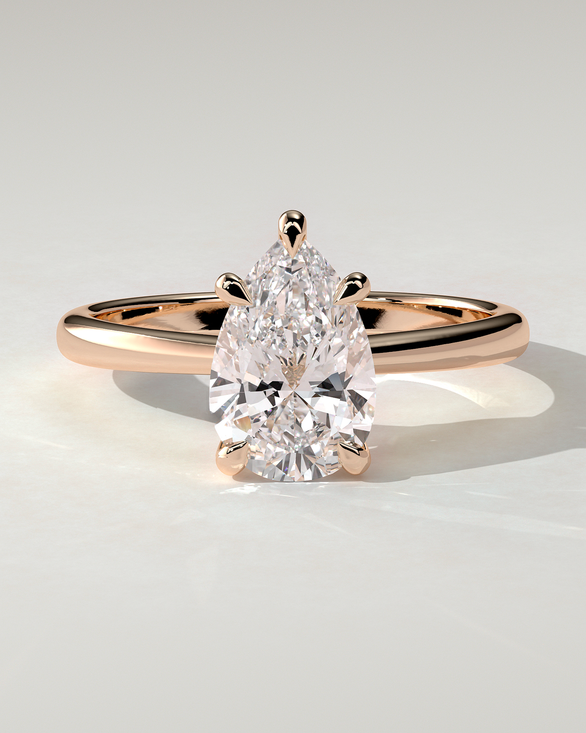 Aspen Solitaire Pear Ring