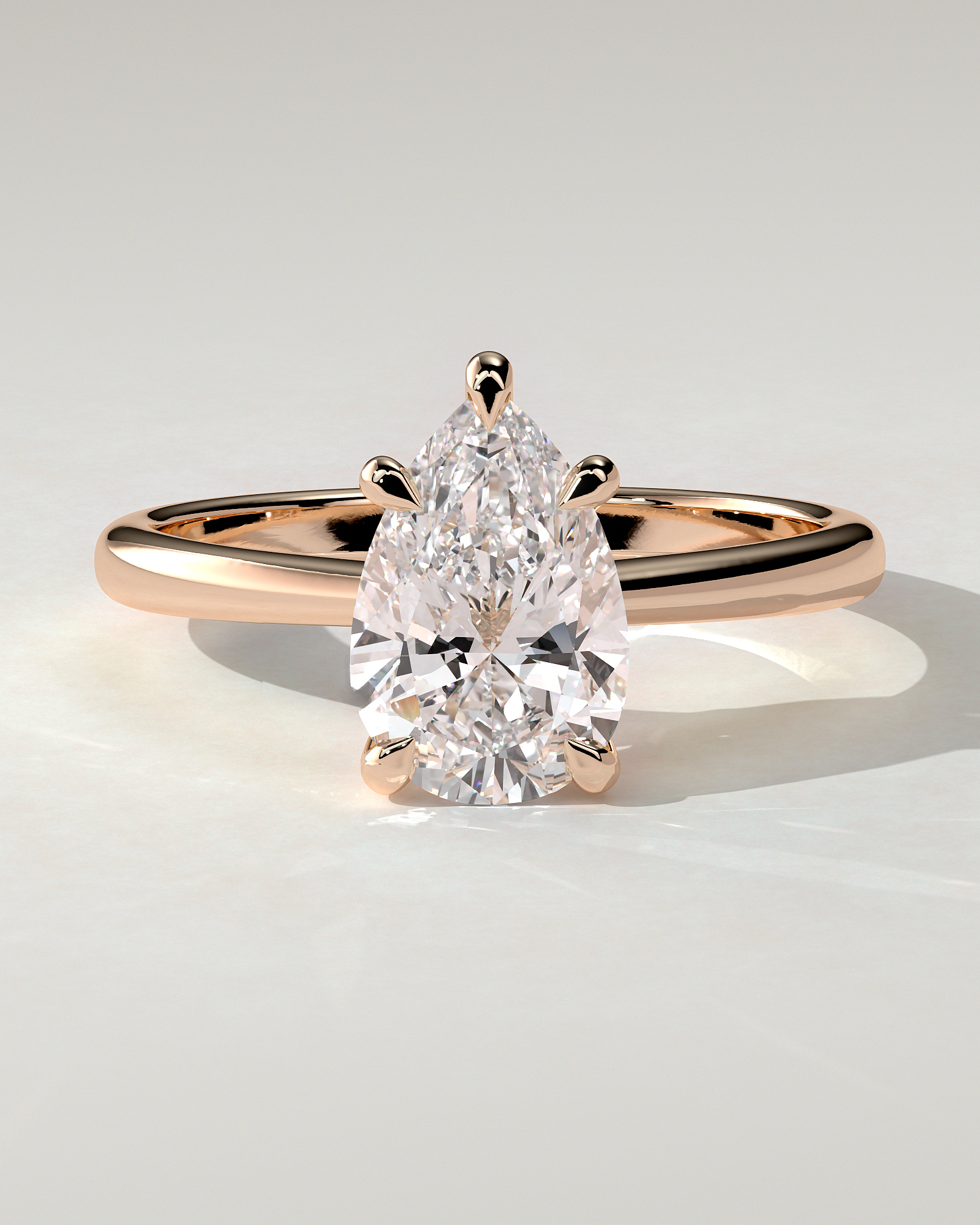 Aspen Solitaire Pear Ring