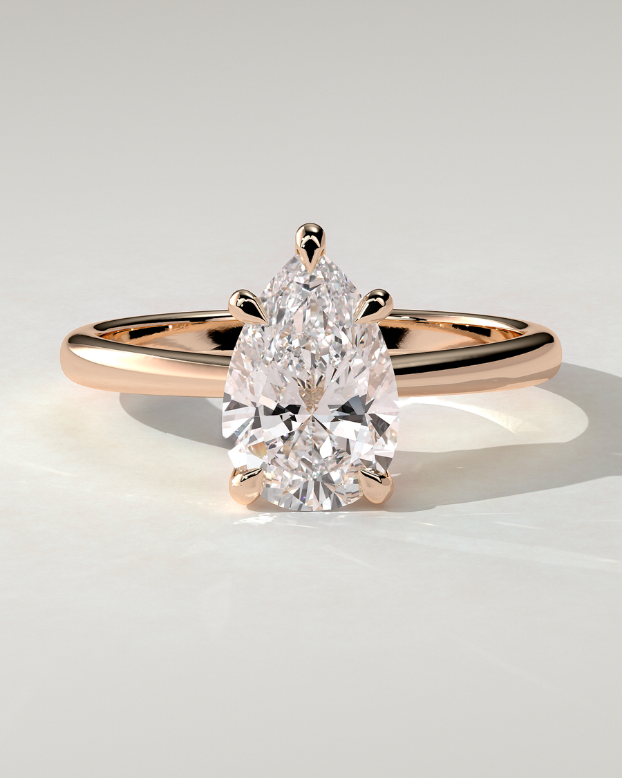 Aspen Solitaire Pear Ring