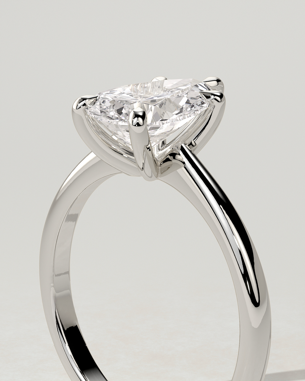 Aspen Solitaire Pear Ring