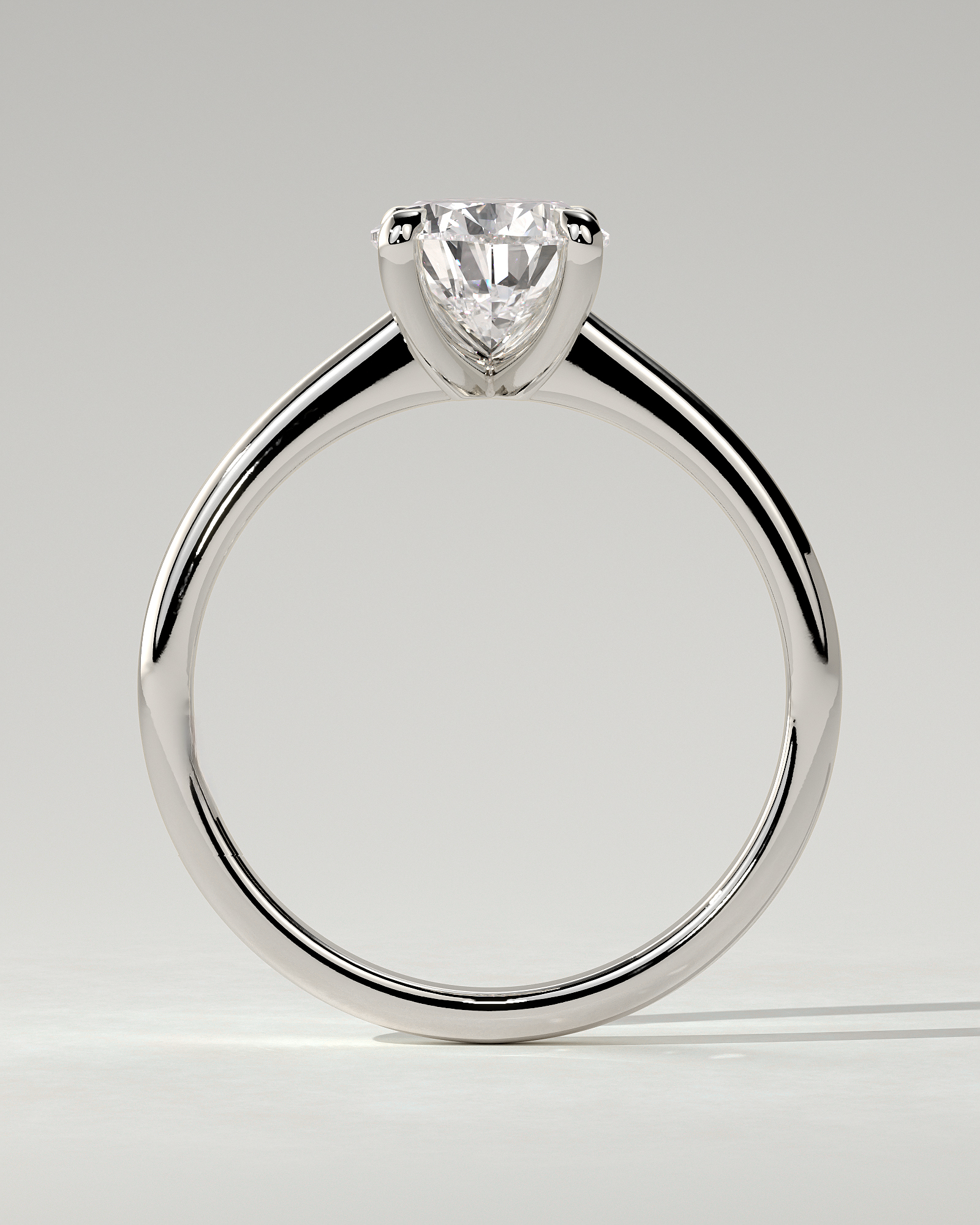 Aspen Solitaire Pear Ring