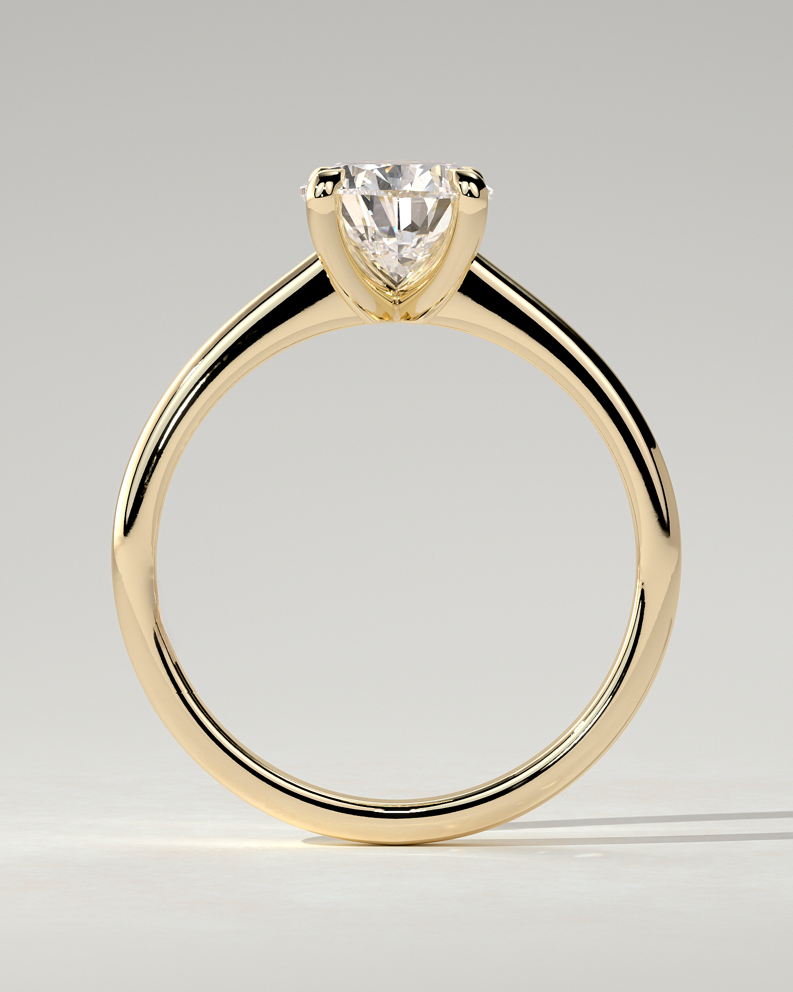 Aspen Solitaire Pear Ring