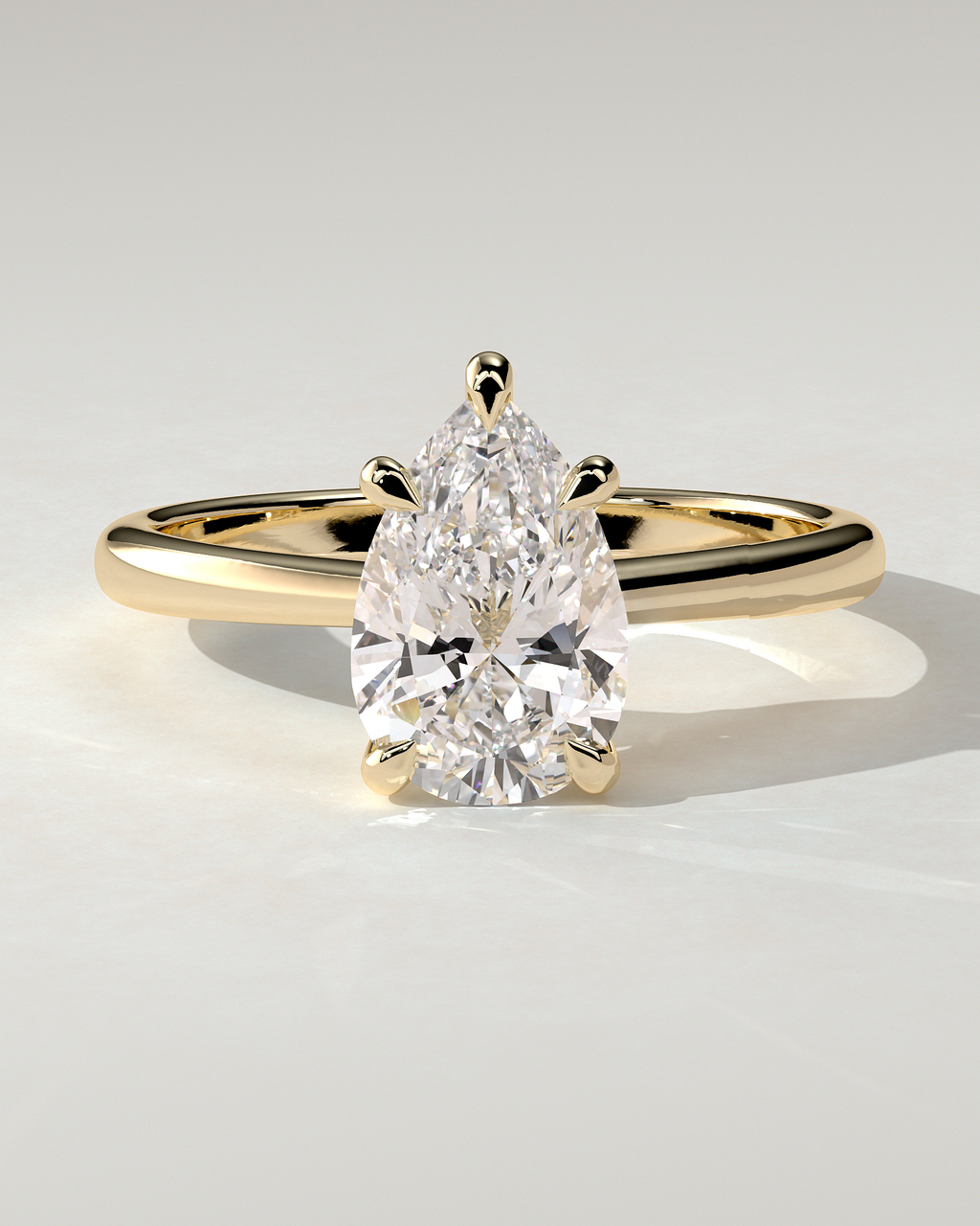Aspen Solitaire Pear Ring