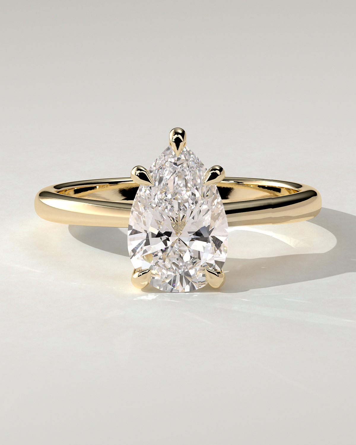 Aspen Solitaire Pear Ring