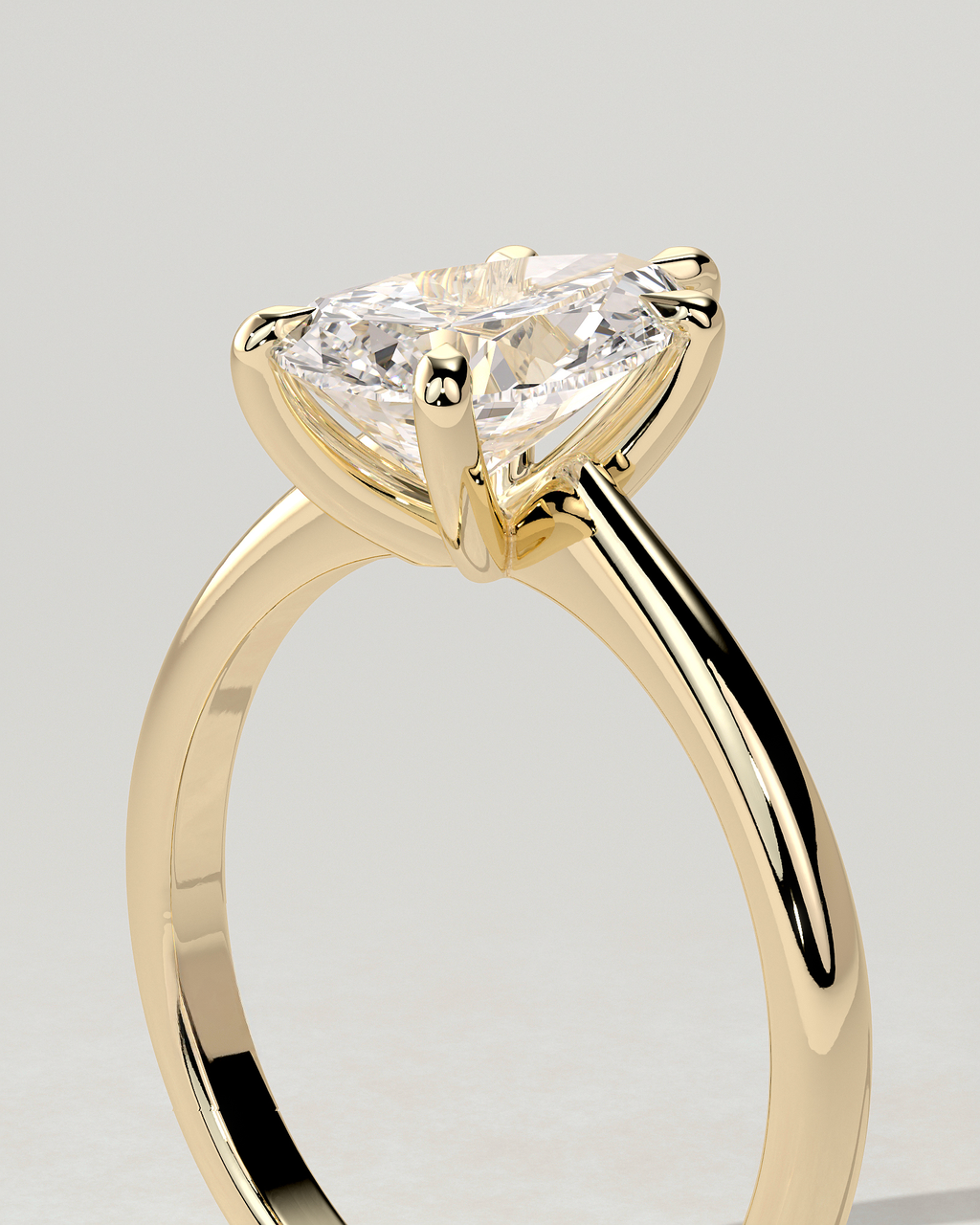 Aspen Solitaire Pear Ring