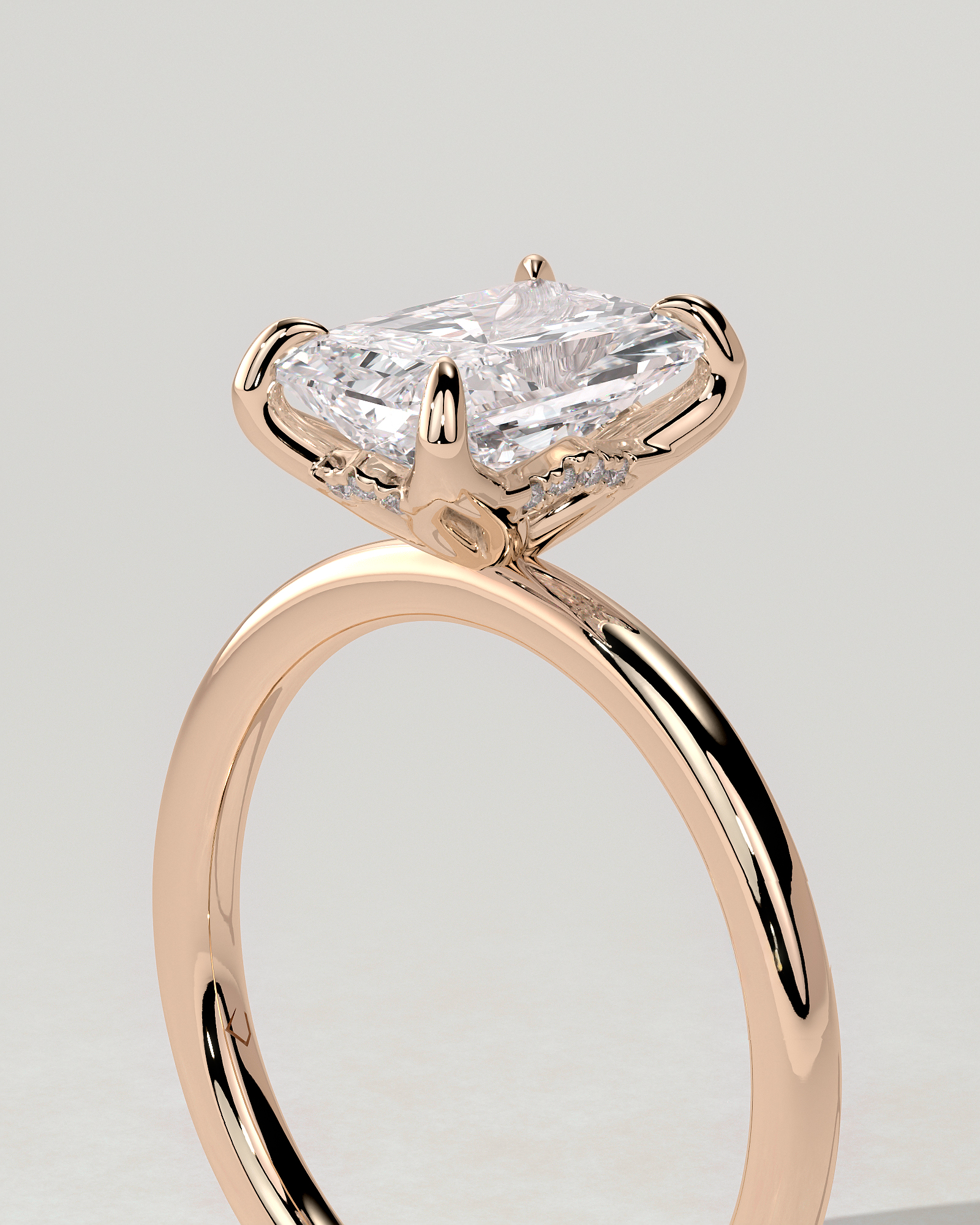 Aster Solitaire Radiant Ring