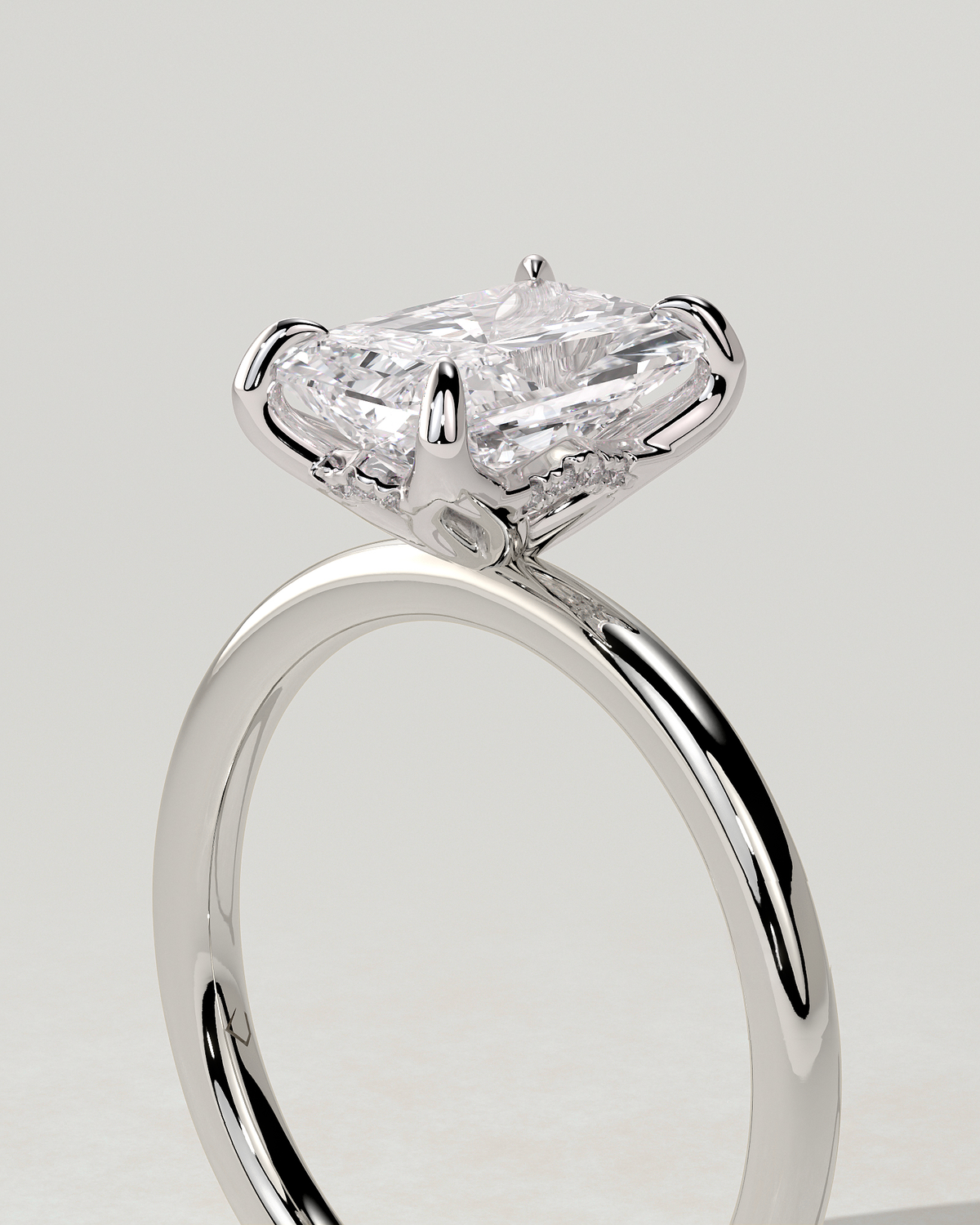 Aster Solitaire Radiant Ring