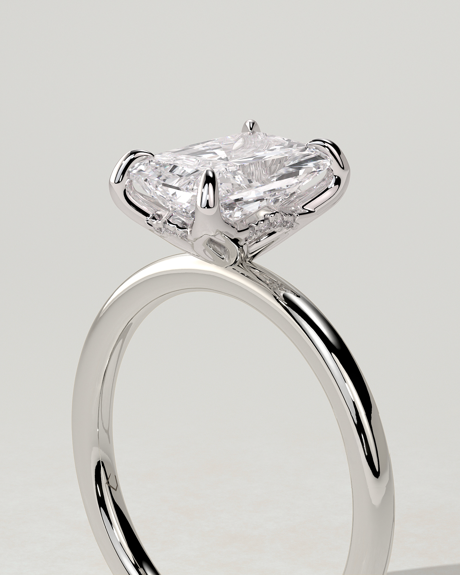 Aster Solitaire Radiant Ring