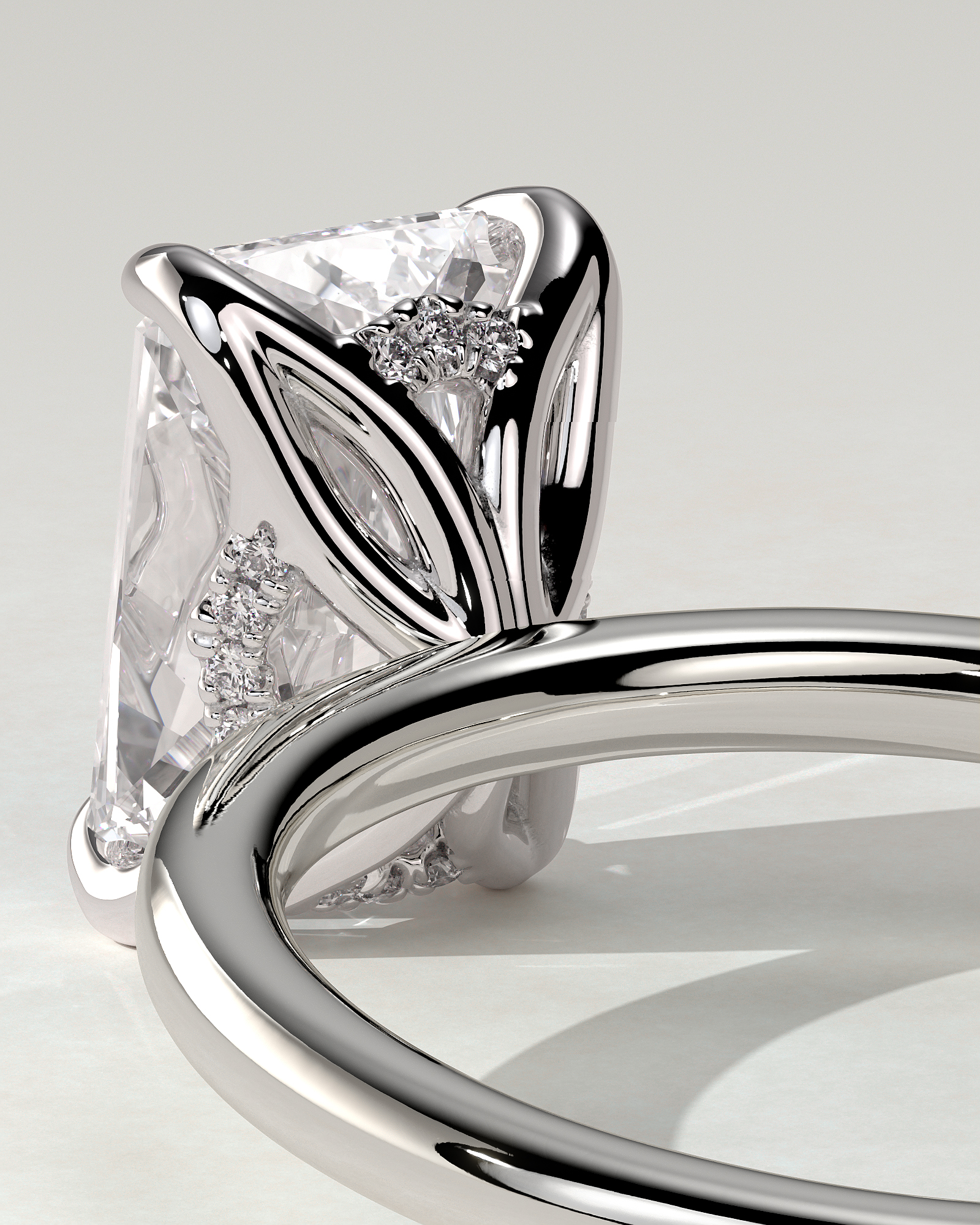 Aster Solitaire Radiant Ring