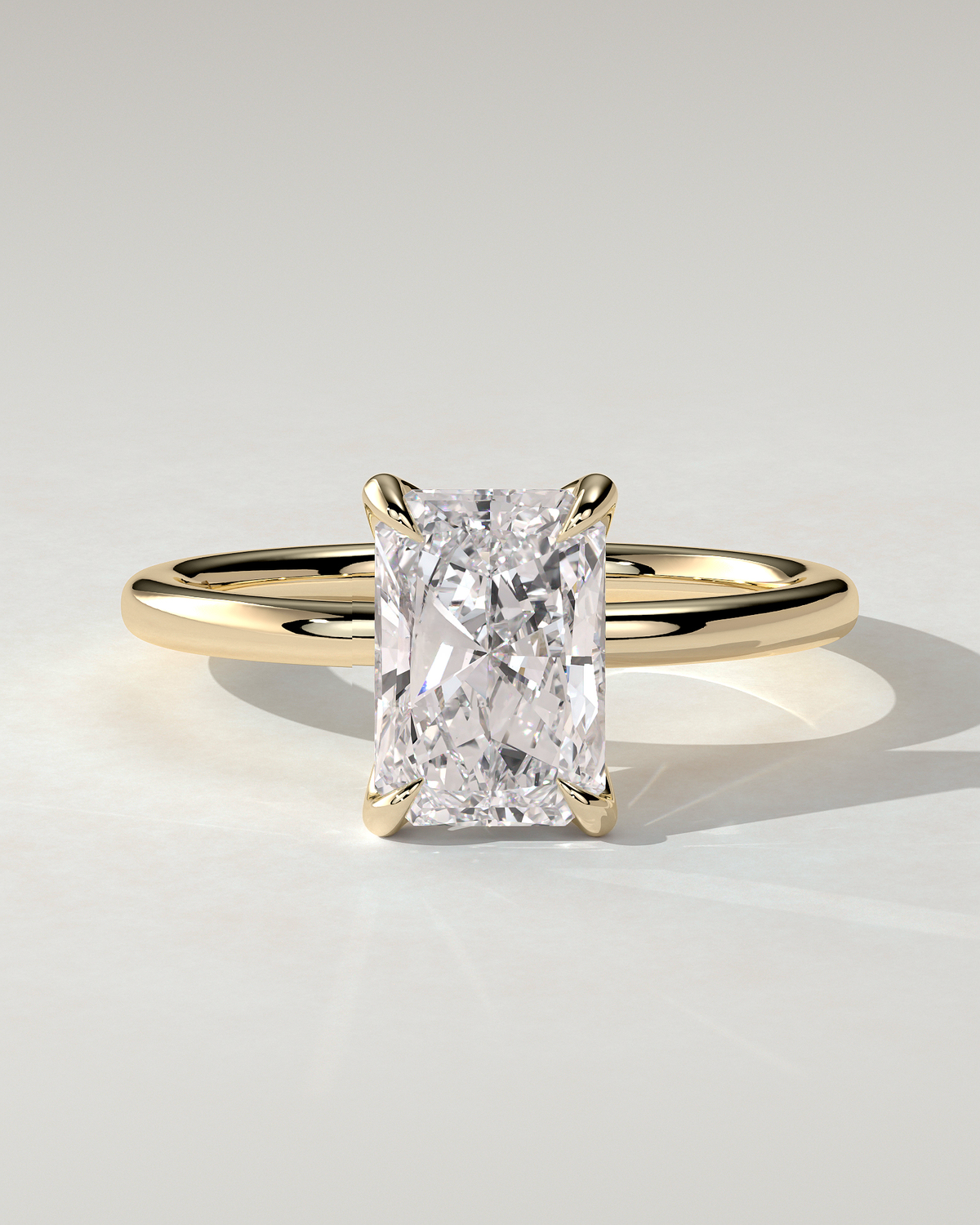 Aster Solitaire Radiant Ring