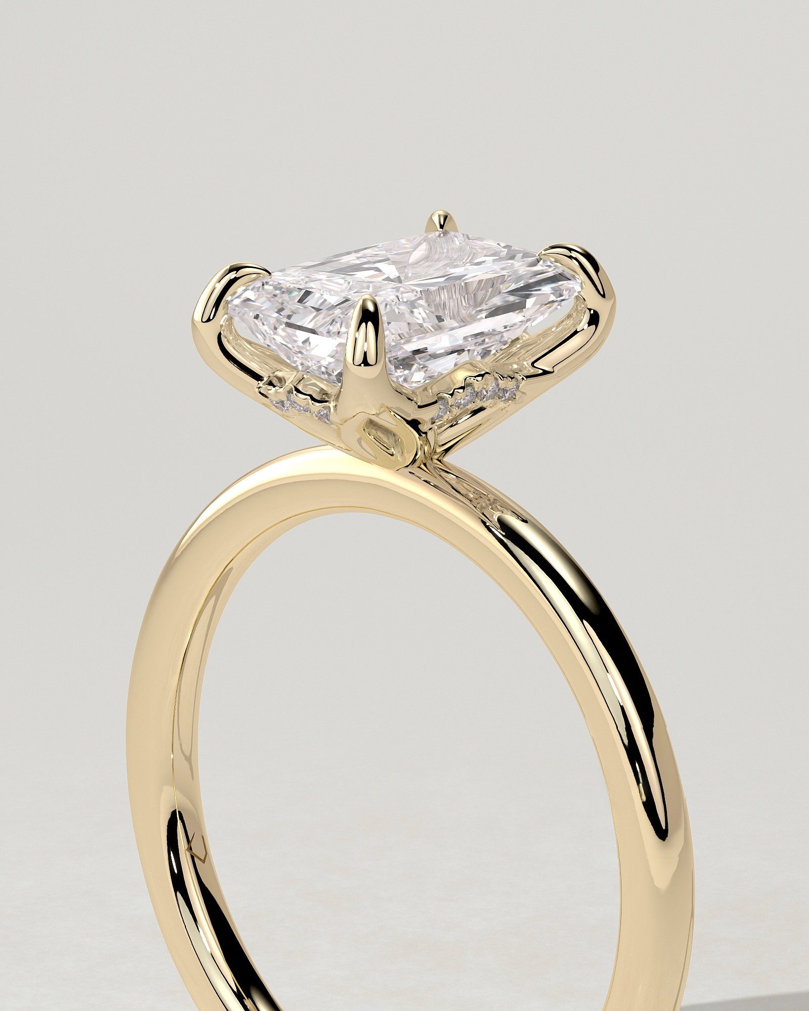 Aster Solitaire Radiant Ring