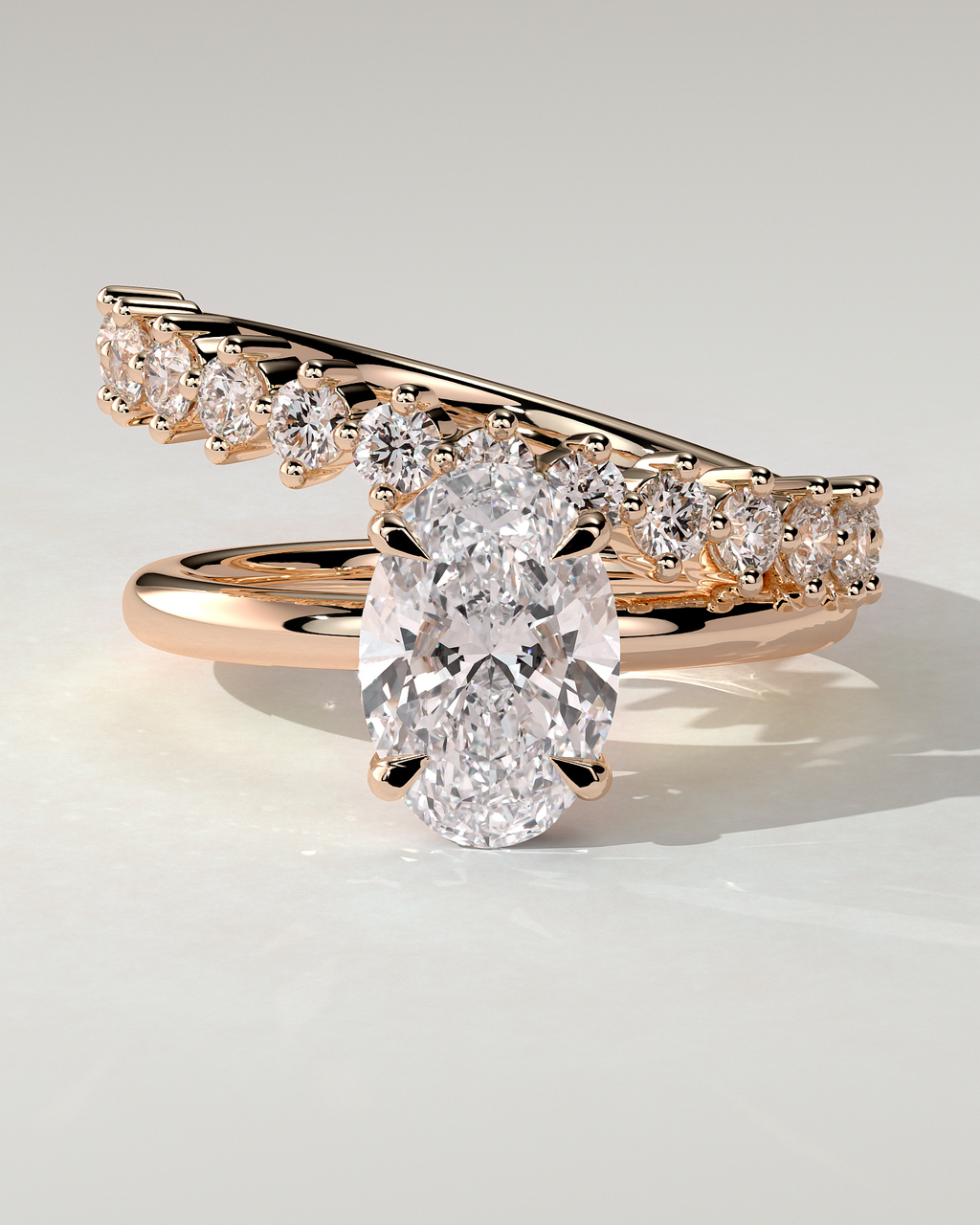 Athena Solitaire Oval Ring