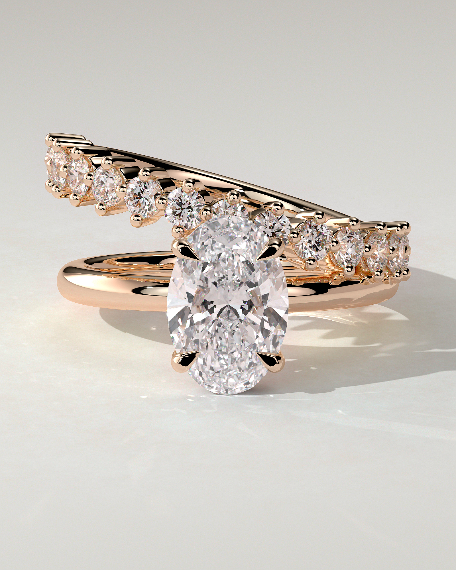 Athena Solitaire Oval Ring