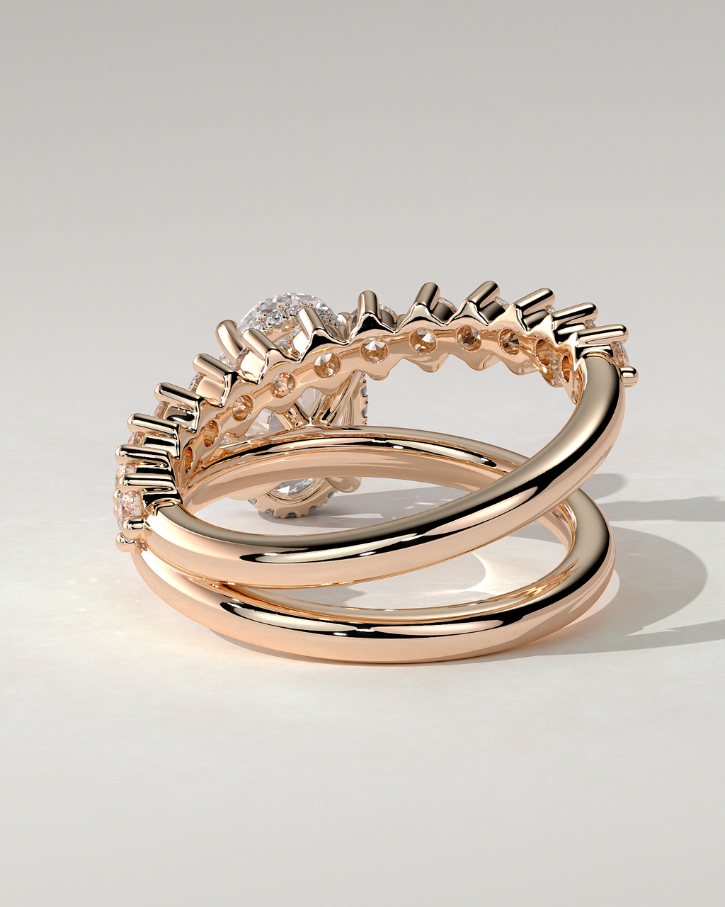 Athena Solitaire Oval Ring