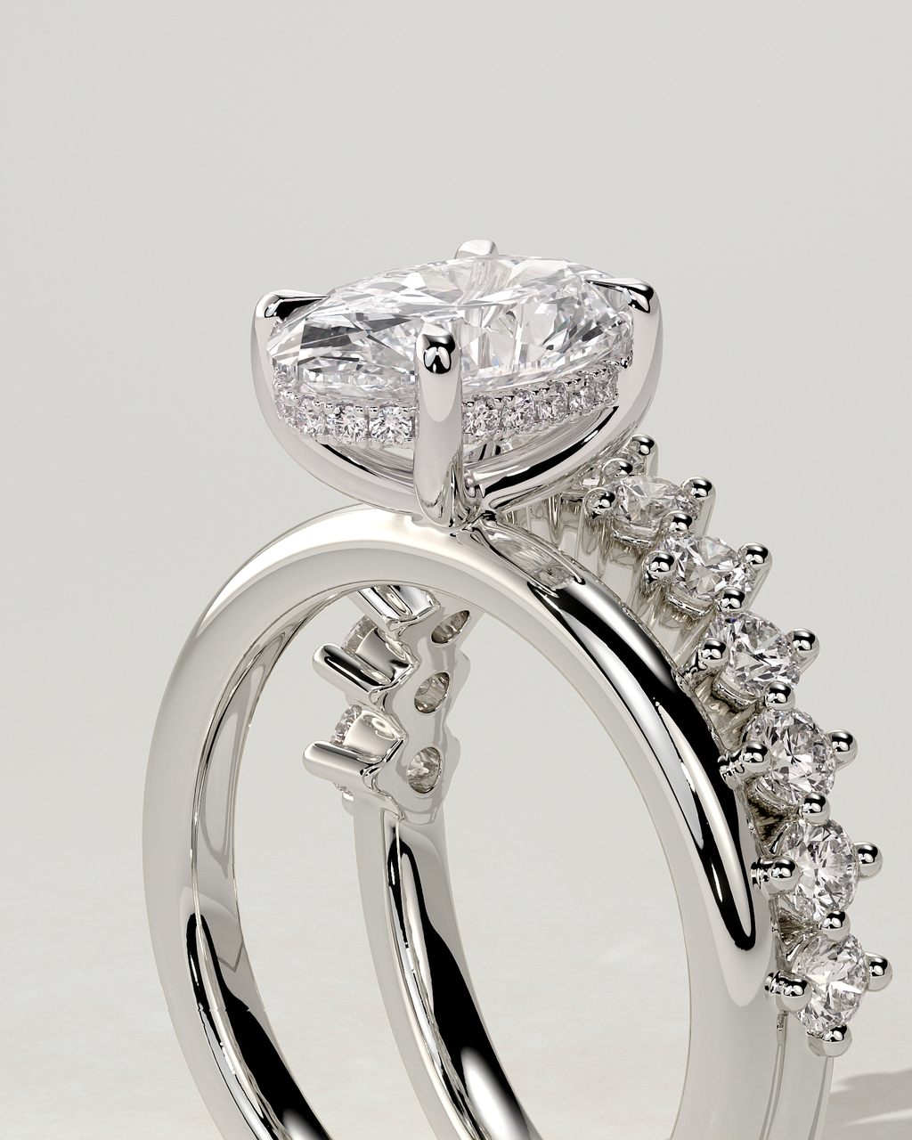 Athena Solitaire Oval Ring